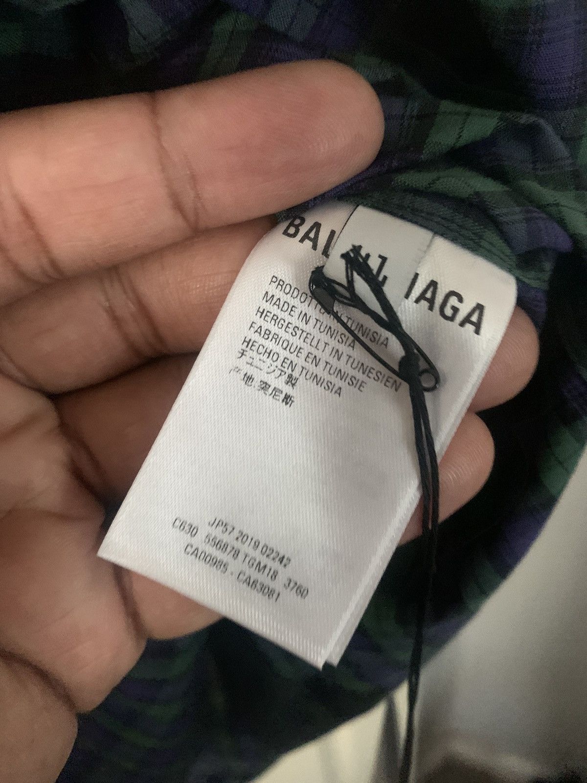 Balenciaga Balenciaga Plaid Logo Button-Up Shirt 41 (L) Size US L / EU 52-54 / 3 - 14 Thumbnail