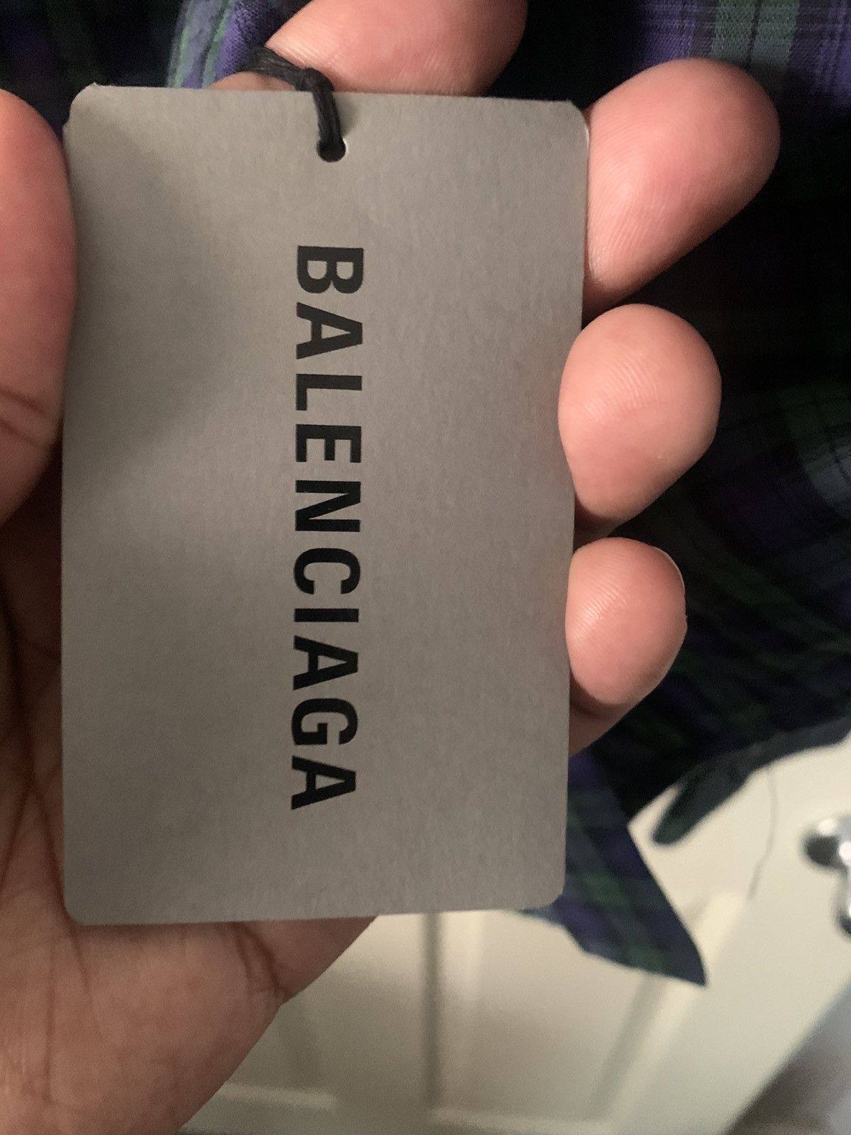 Balenciaga Balenciaga Plaid Logo Button-Up Shirt 41 (L) Size US L / EU 52-54 / 3 - 17 Thumbnail