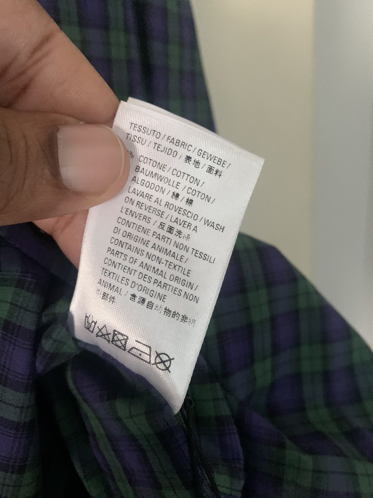 Balenciaga Balenciaga Plaid Logo Button-Up Shirt 41 (L) Size US L / EU 52-54 / 3 - 9 Thumbnail