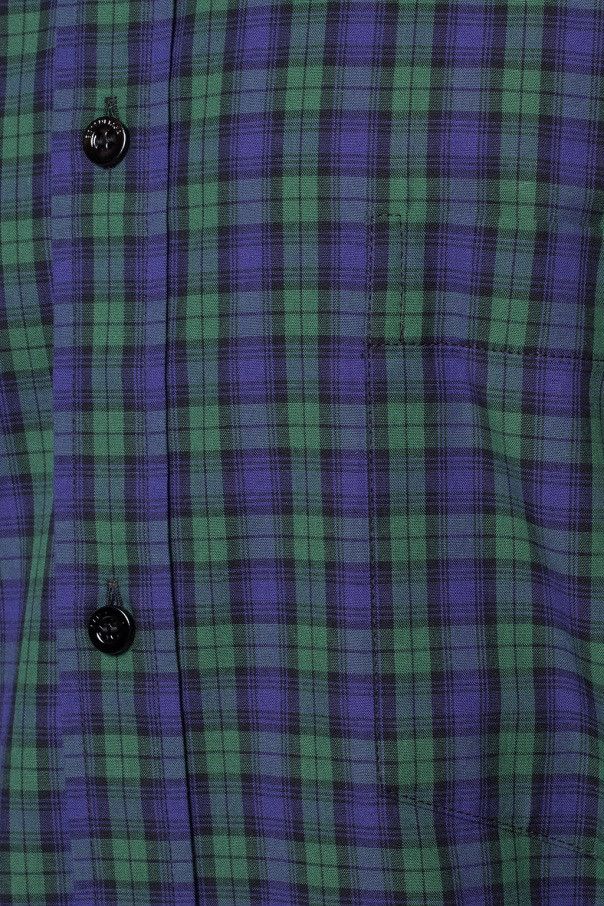 Balenciaga Balenciaga Plaid Logo Button-Up Shirt 41 (L) Size US L / EU 52-54 / 3 - 6 Thumbnail