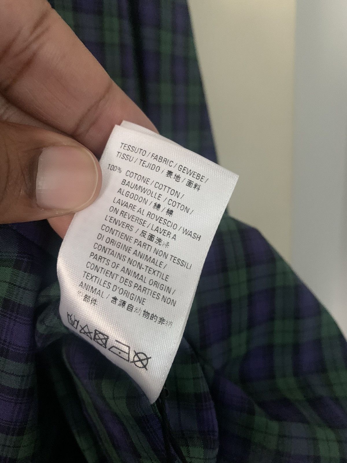 Balenciaga Balenciaga Plaid Logo Button-Up Shirt 41 (L) Size US L / EU 52-54 / 3 - 7 Thumbnail