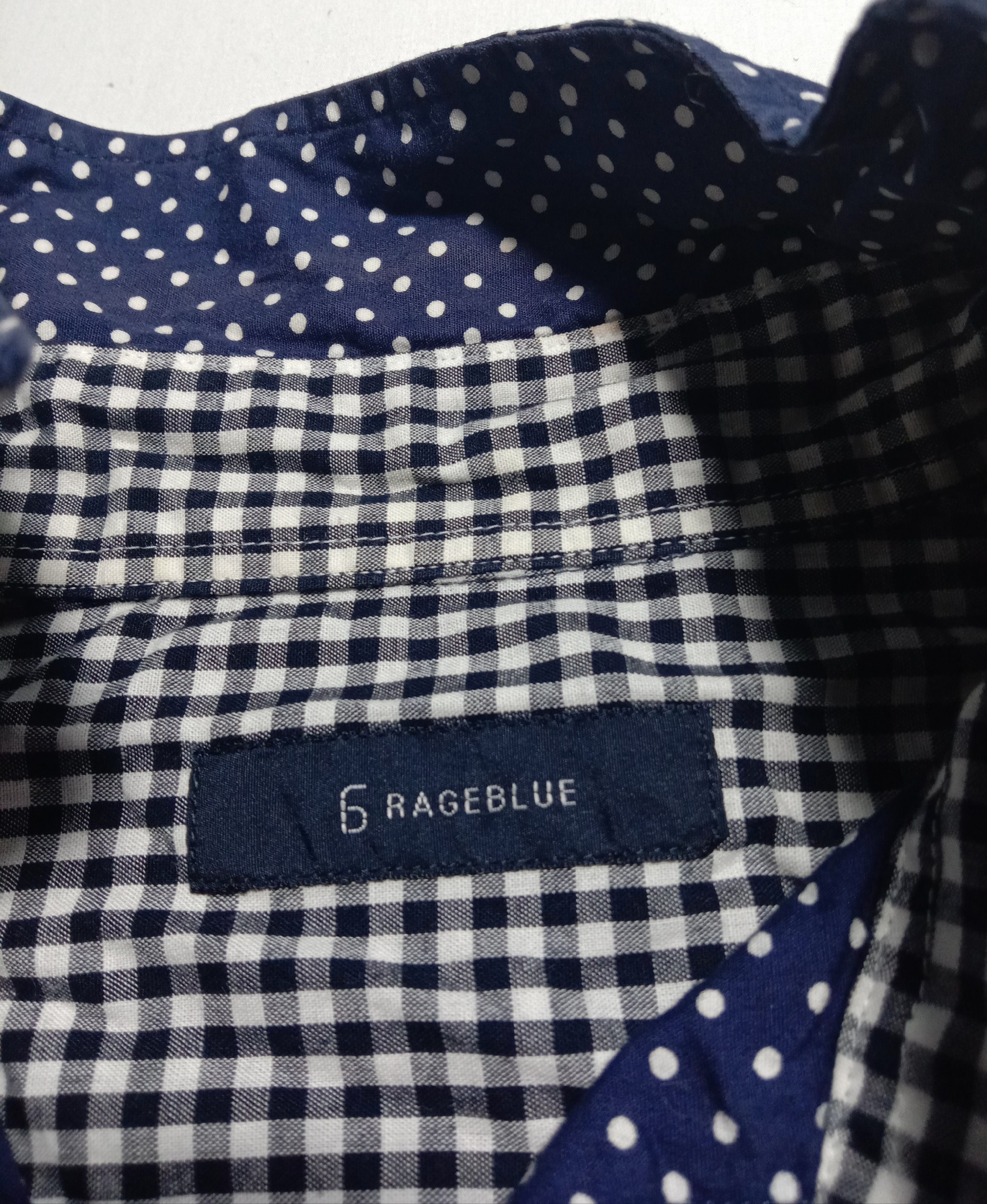 Japanese Brand RARE RAGEBLUE POLKA DOT WHITE SHIRT BUTTON UP OXFORDS Size US S / EU 44-46 / 1 - 6 Thumbnail