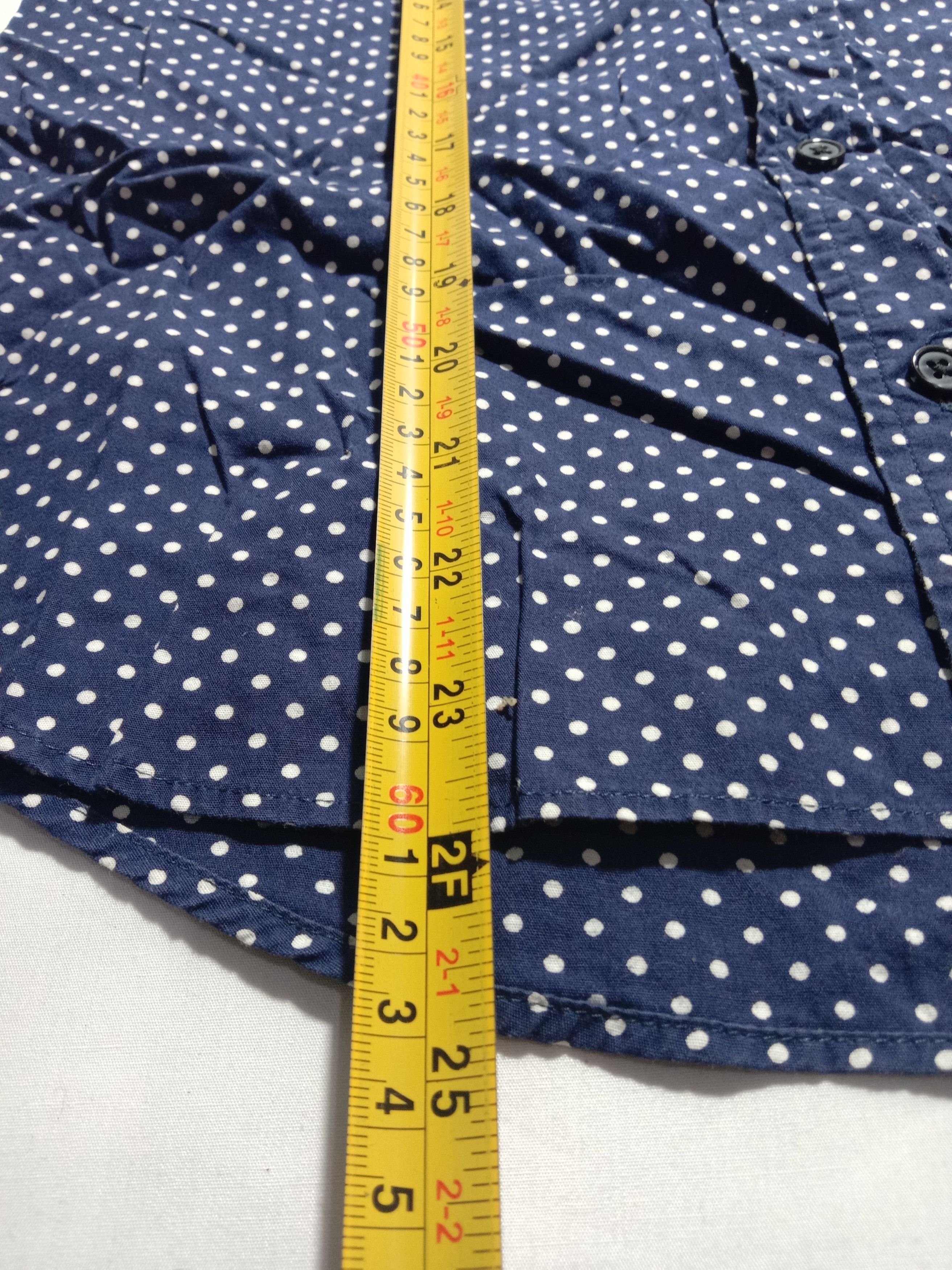 Japanese Brand RARE RAGEBLUE POLKA DOT WHITE SHIRT BUTTON UP OXFORDS Size US S / EU 44-46 / 1 - 8 Thumbnail