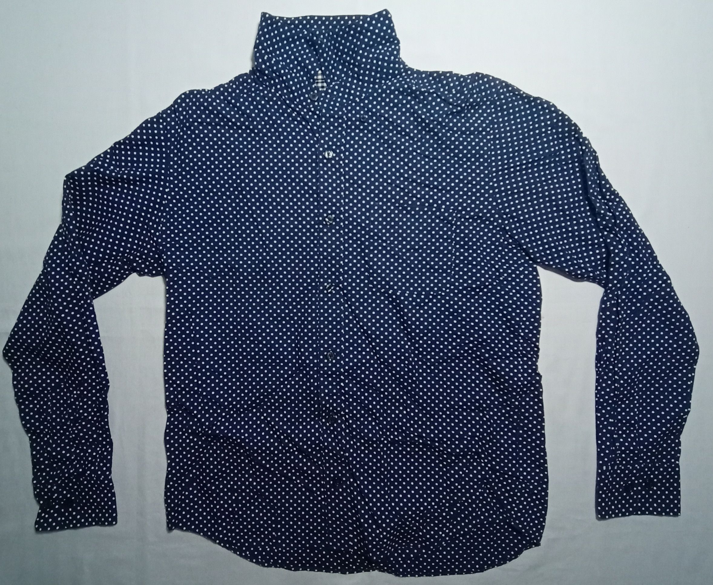 Japanese Brand RARE RAGEBLUE POLKA DOT WHITE SHIRT BUTTON UP OXFORDS Size US S / EU 44-46 / 1 - 1 Thumbnail