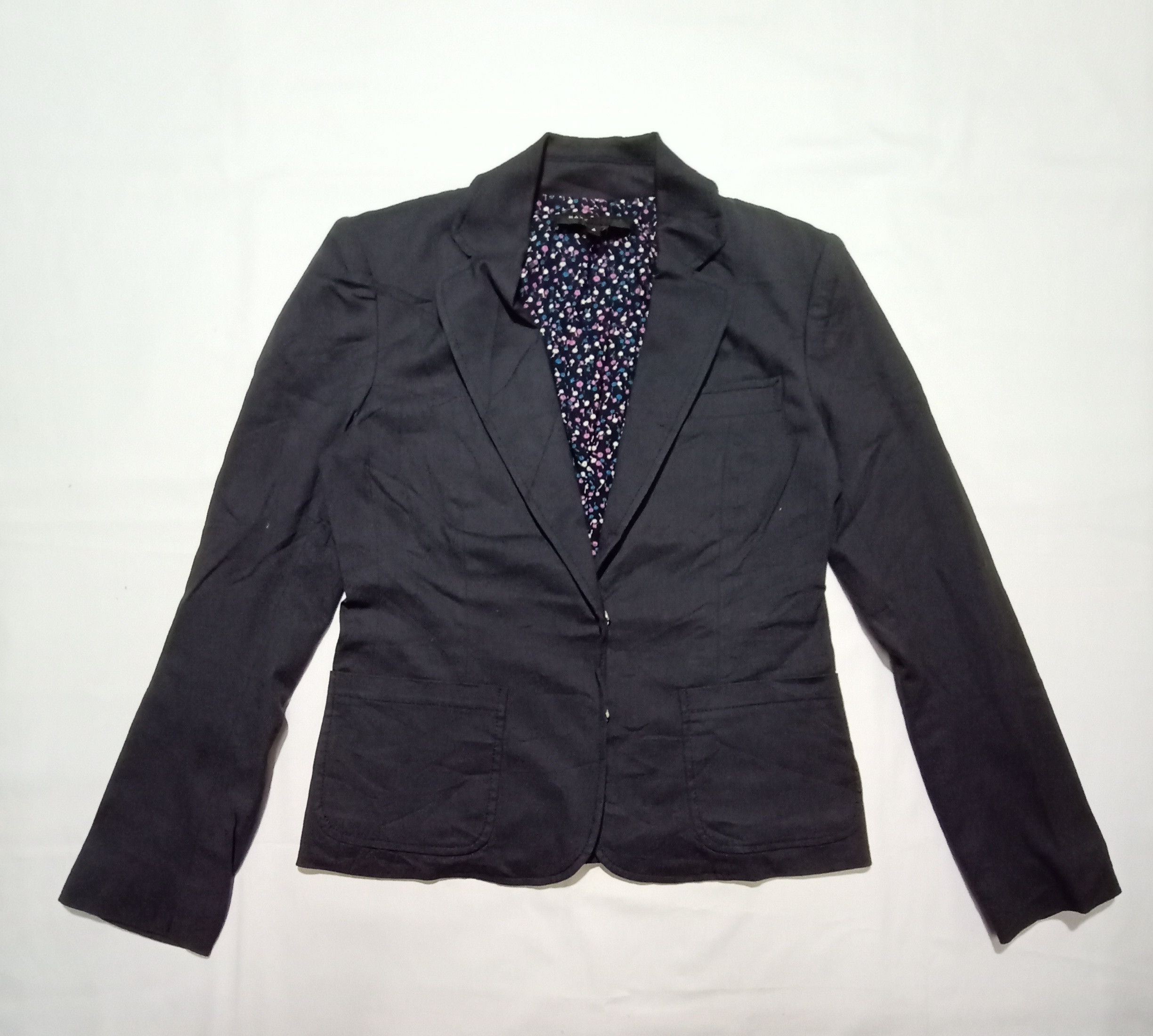 image of Designer Marc Jacobs Snap Button Blazer Jacket Made In Poland in Blue Black, Women's (Size Small)
