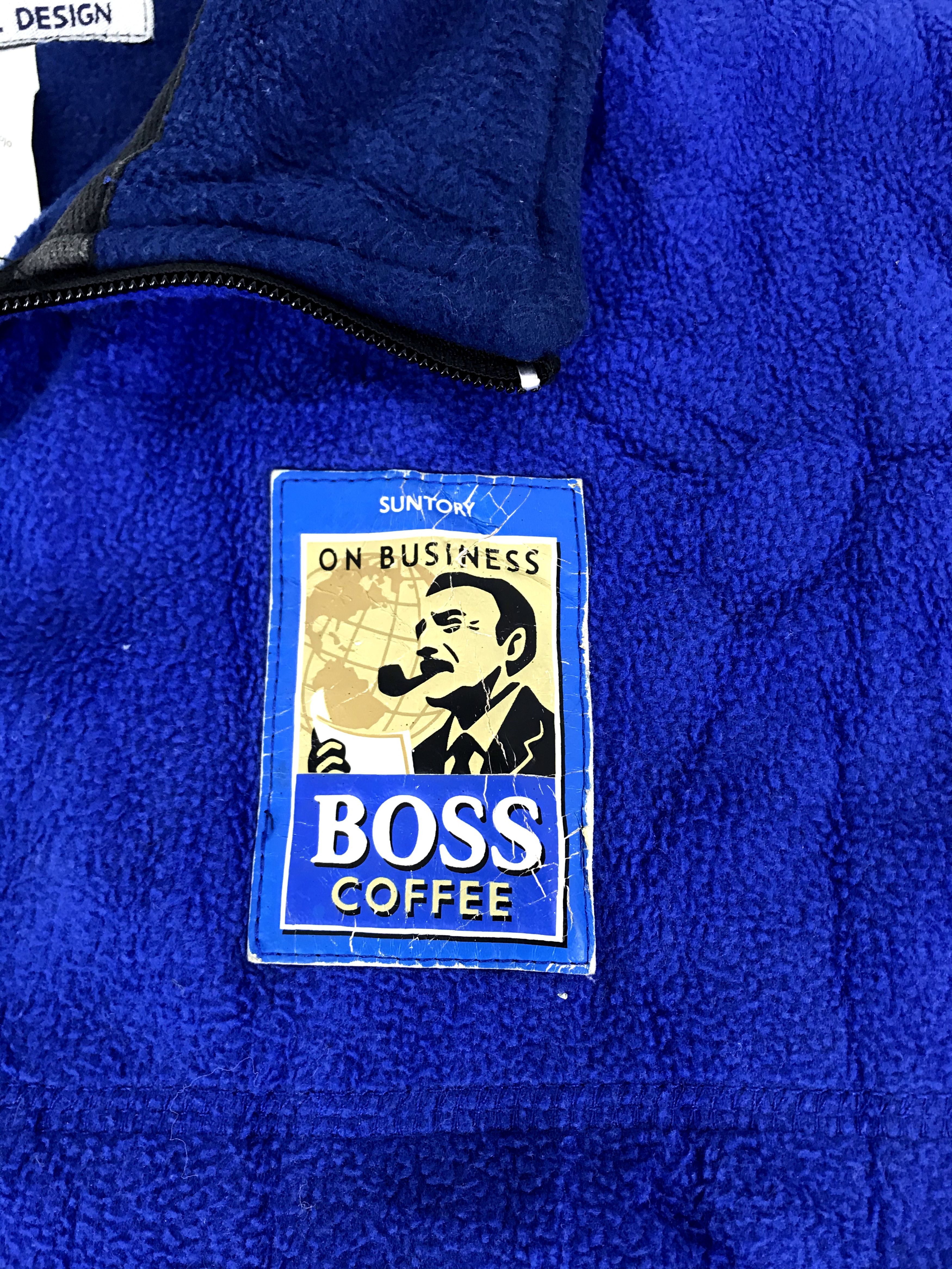 Japanese Brand Vintage Suntory Boss Coffee Fleece Sweatshirt Jacket Size US L / EU 52-54 / 3 - 3 Thumbnail