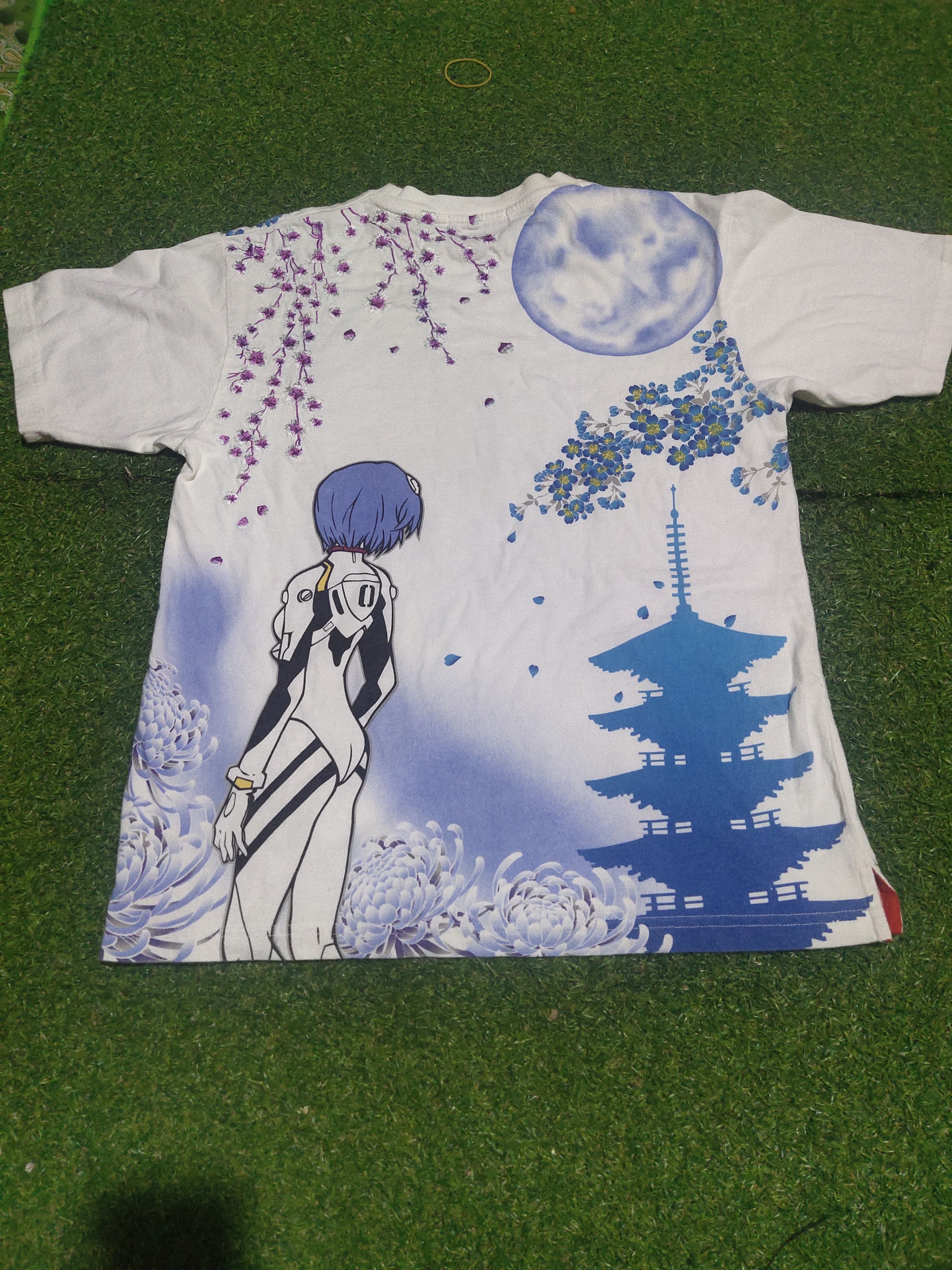 Anime Vintage Rare Neon Genesis Evangelion Ayanami Rei Sakura Size US M / EU 48-50 / 2 - 1 Thumbnail