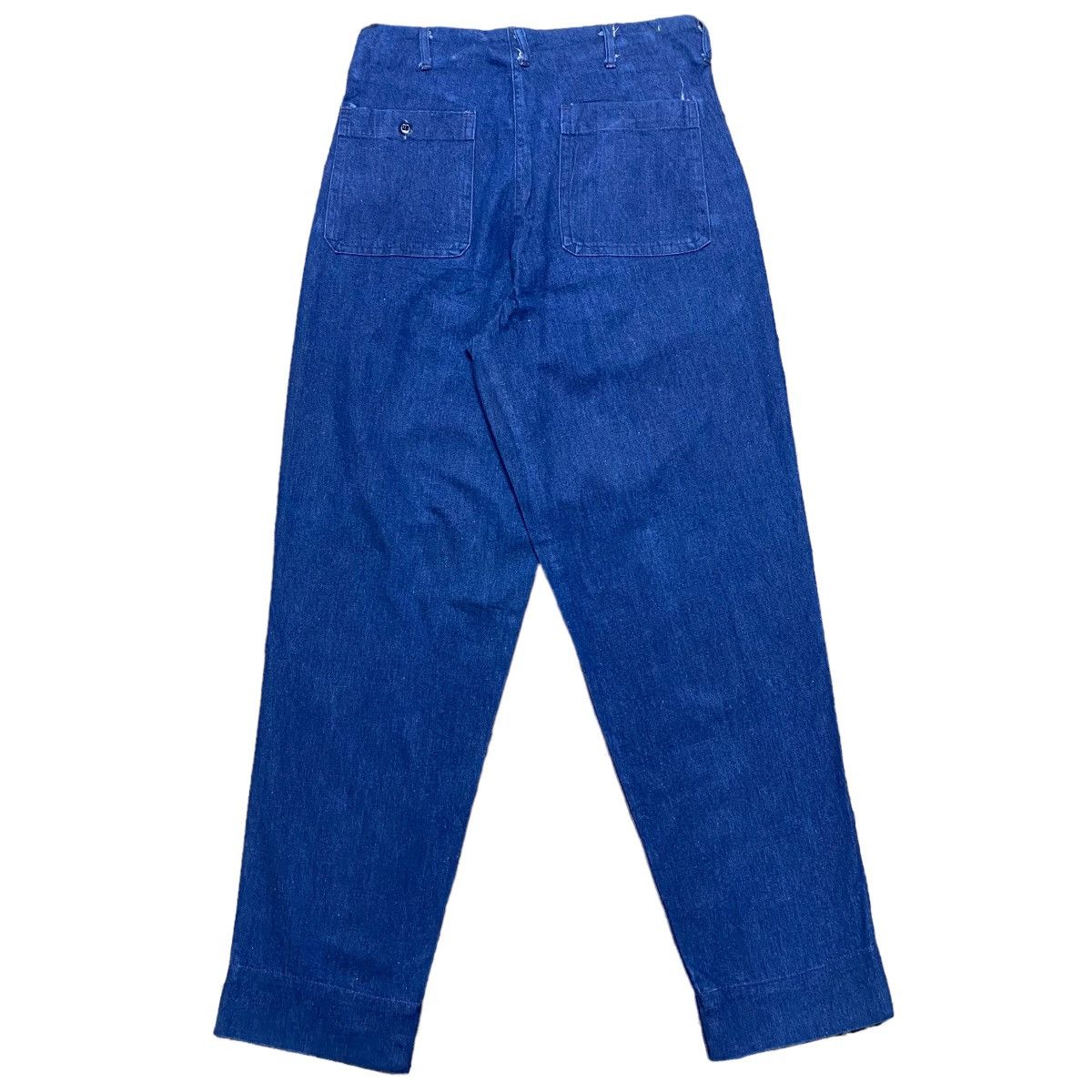 Vintage 70s Denim Indigo French Baggy Work Pants