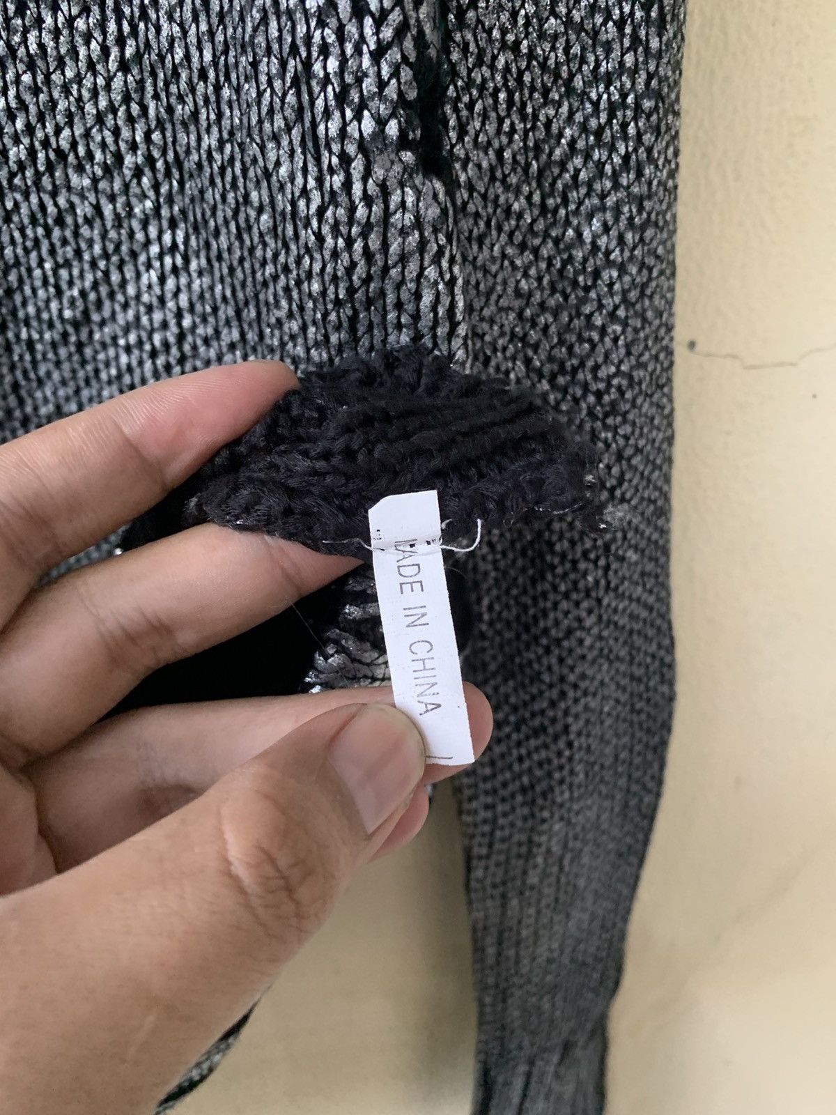 20471120 × Hysteric Glamour × Japanese Brand 🫱🏼‍🫲🏻NEED GONE🫱🏼‍🫲🏻 Unkown Destroyed Grunge Glitter Knit Sweater Size US S / EU 44-46 / 1 - 7 Thumbnail