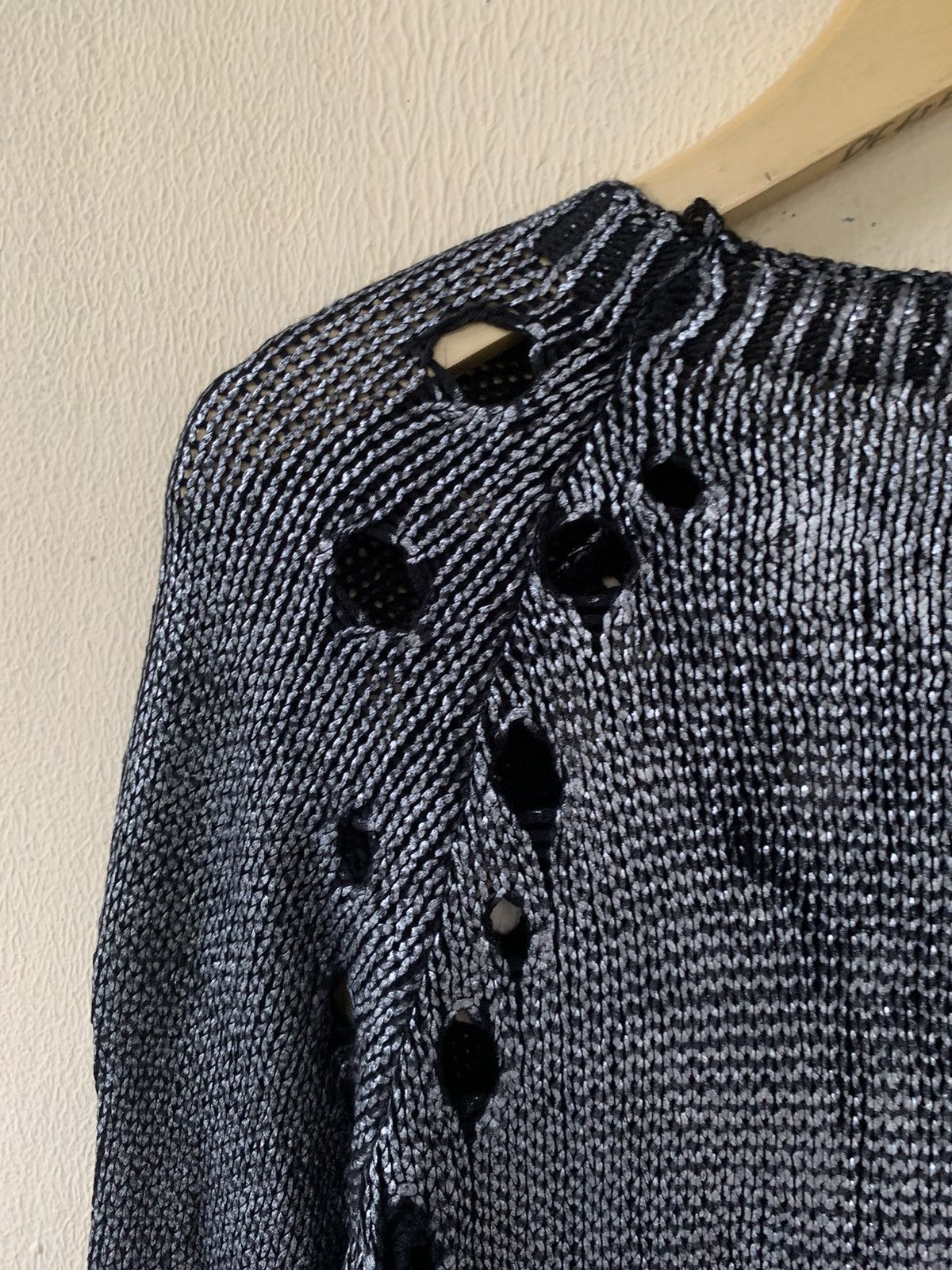 20471120 × Hysteric Glamour × Japanese Brand 🫱🏼‍🫲🏻NEED GONE🫱🏼‍🫲🏻 Unkown Destroyed Grunge Glitter Knit Sweater Size US S / EU 44-46 / 1 - 10 Thumbnail