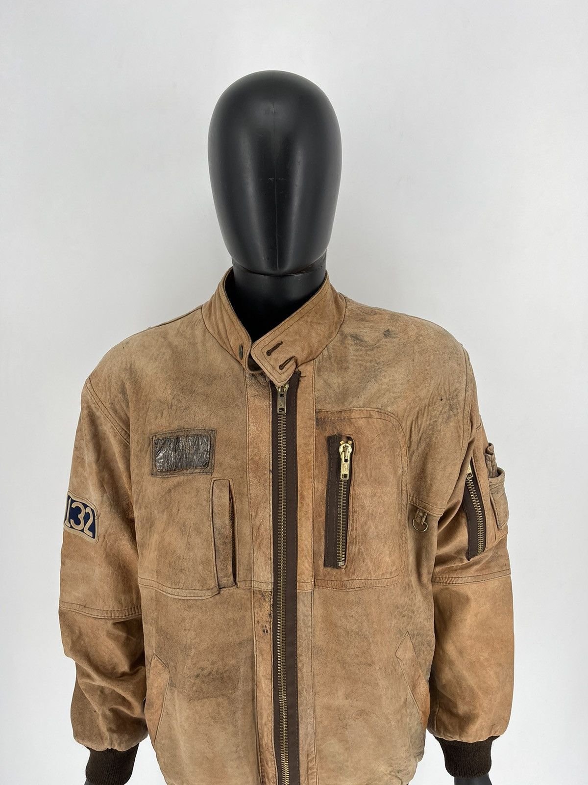 Vintage VINTAGE LEATHER FLIGHT JACKET Boy Scouts Size US XL / EU 56 / 4 - 5 Thumbnail