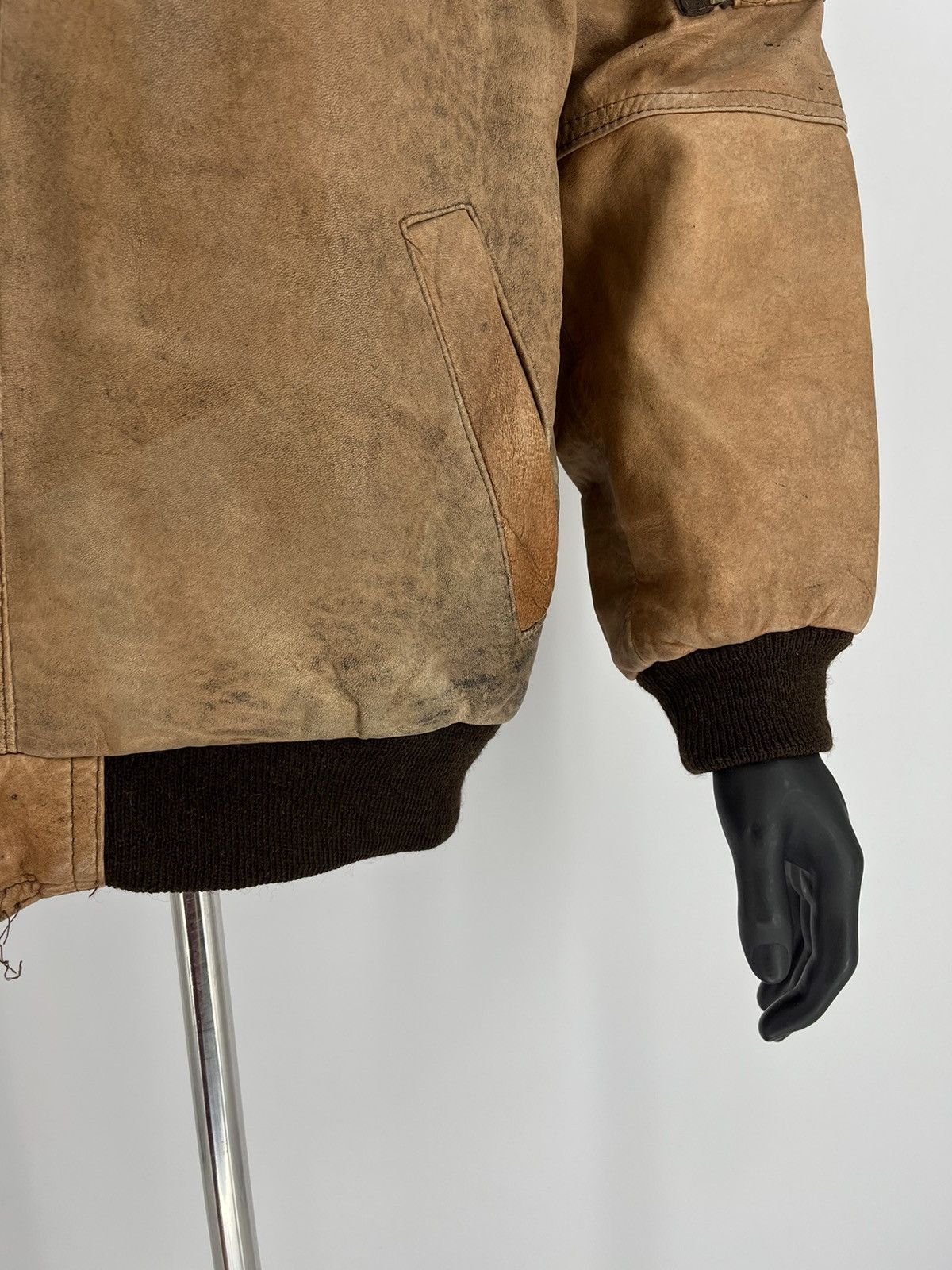Vintage VINTAGE LEATHER FLIGHT JACKET Boy Scouts Size US XL / EU 56 / 4 - 15 Thumbnail