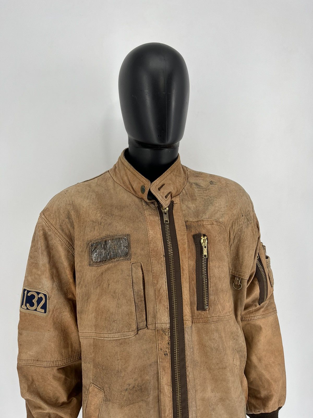 Vintage VINTAGE LEATHER FLIGHT JACKET Boy Scouts Size US XL / EU 56 / 4 - 4 Thumbnail