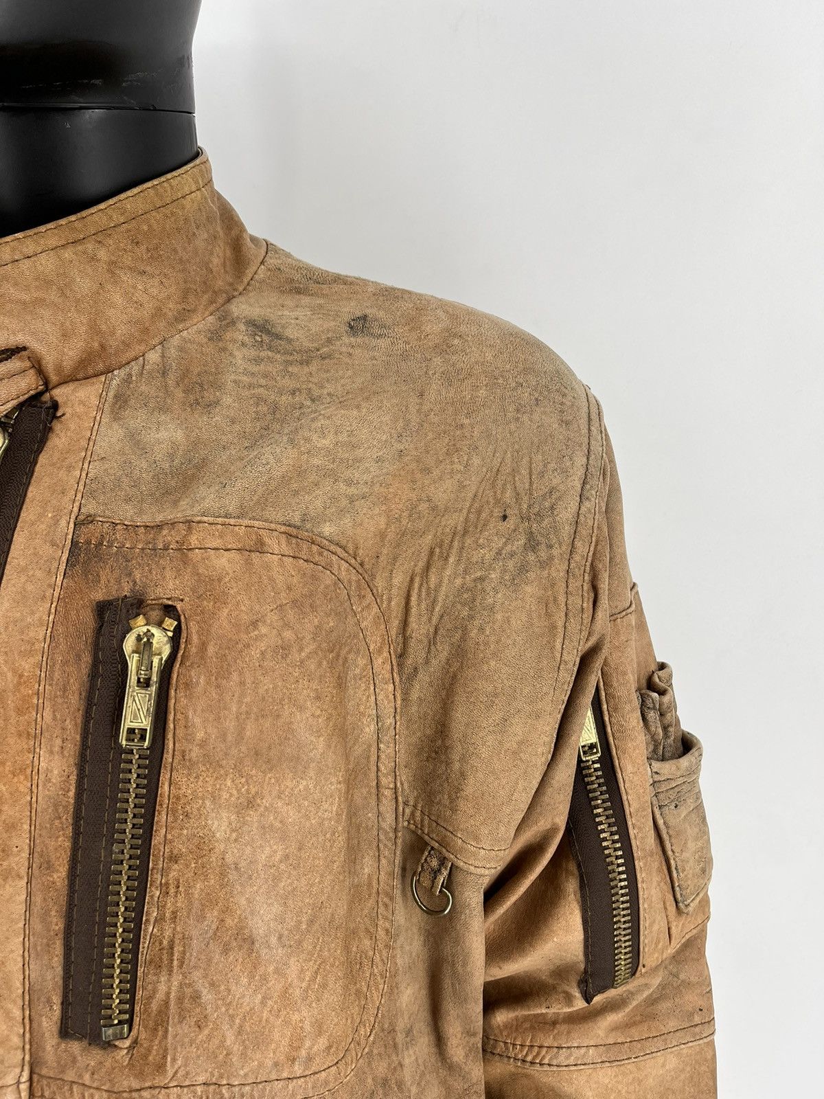 Vintage VINTAGE LEATHER FLIGHT JACKET Boy Scouts Size US XL / EU 56 / 4 - 6 Thumbnail