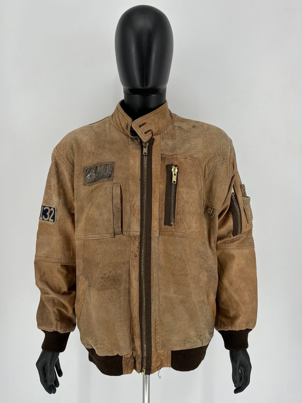 Vintage VINTAGE LEATHER FLIGHT JACKET Boy Scouts Size US XL / EU 56 / 4 - 2 Thumbnail