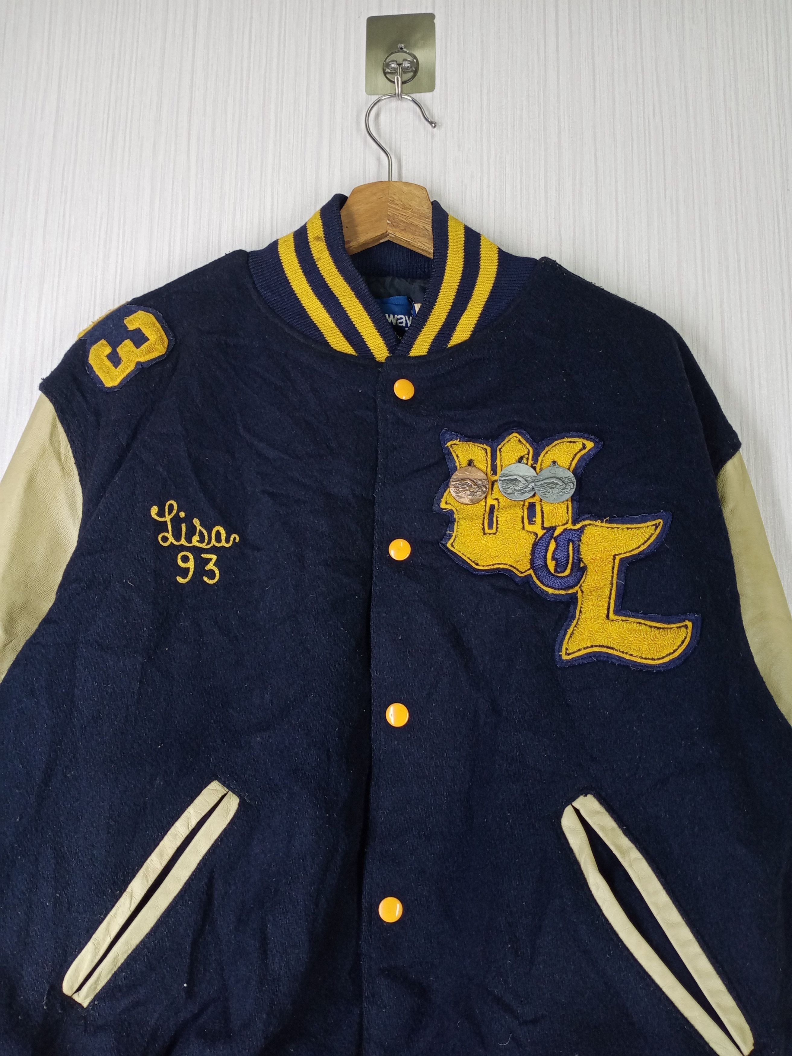 Holloway Rare Vintage Holloway Varsity Leather/Wool Jacket Size US L / EU 52-54 / 3 - 8 Thumbnail
