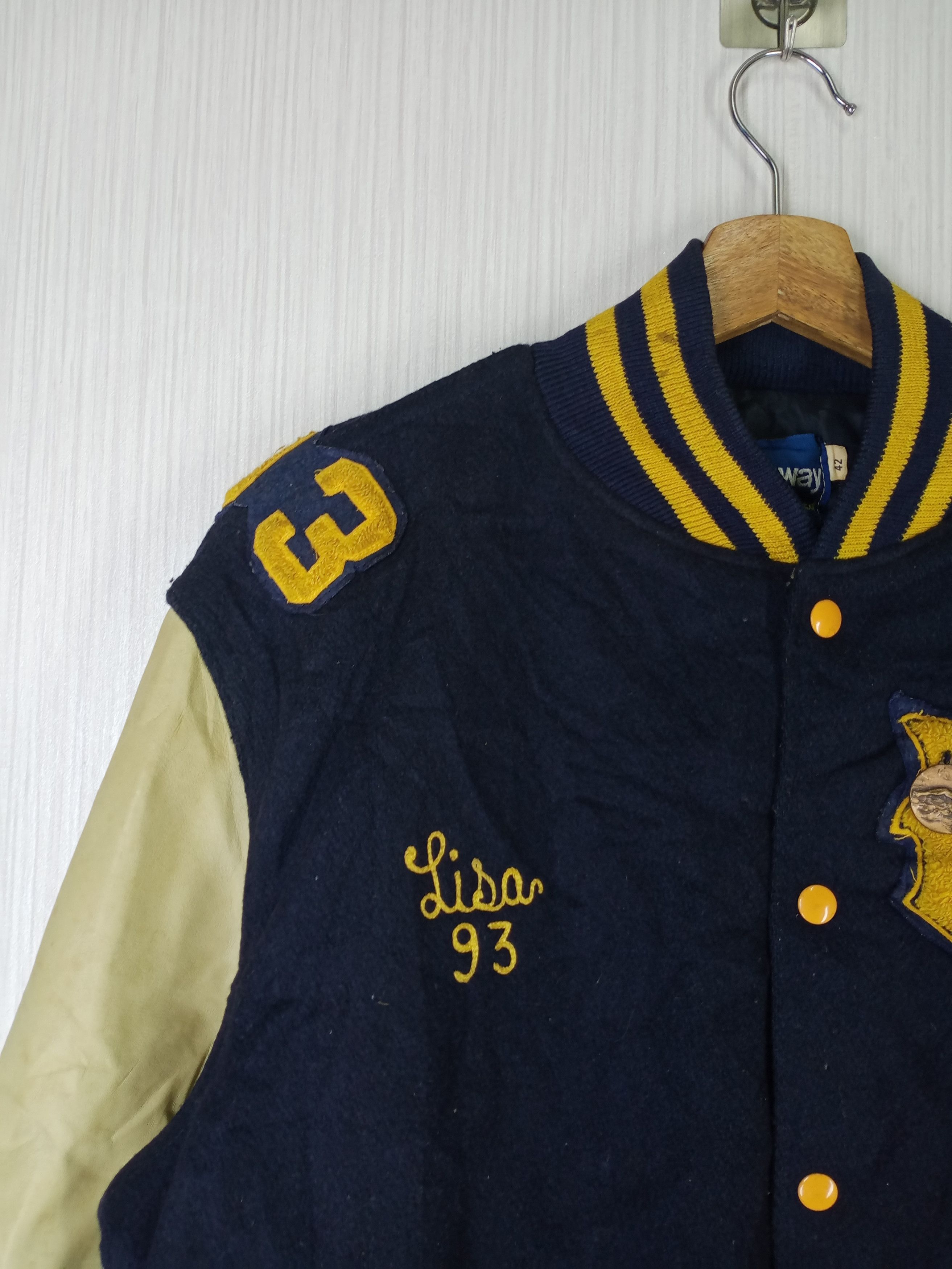 Holloway Rare Vintage Holloway Varsity Leather/Wool Jacket Size US L / EU 52-54 / 3 - 5 Thumbnail