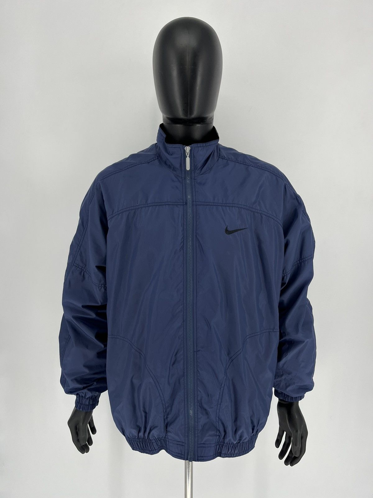 Nike × Vintage Vintage 90s Nike Y2K big swoosh jacket streetwear rare Size US XL / EU 56 / 4 - 3 Thumbnail