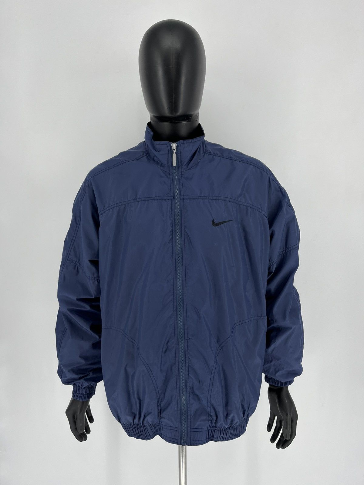 Nike × Vintage Vintage 90s Nike Y2K big swoosh jacket streetwear rare Size US XL / EU 56 / 4 - 2 Thumbnail