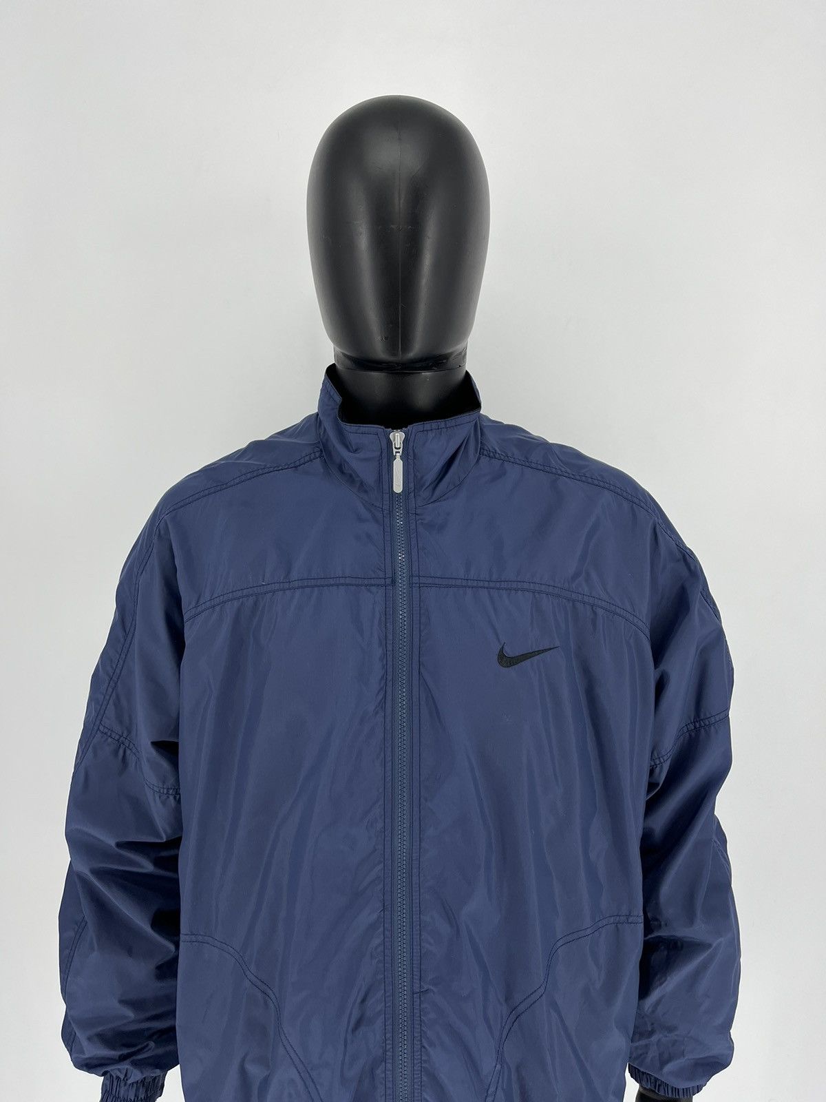 Nike × Vintage Vintage 90s Nike Y2K big swoosh jacket streetwear rare Size US XL / EU 56 / 4 - 4 Thumbnail