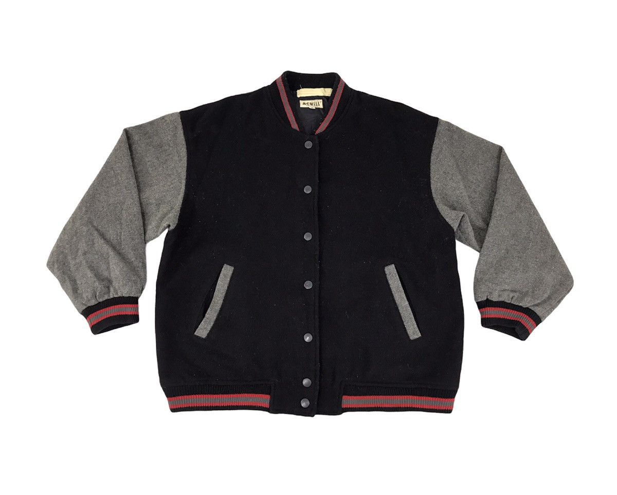Vintage Vintage McWill Simple Varsity Jacket Wool Quilted Inner Size US M / EU 48-50 / 2 - 1 Thumbnail