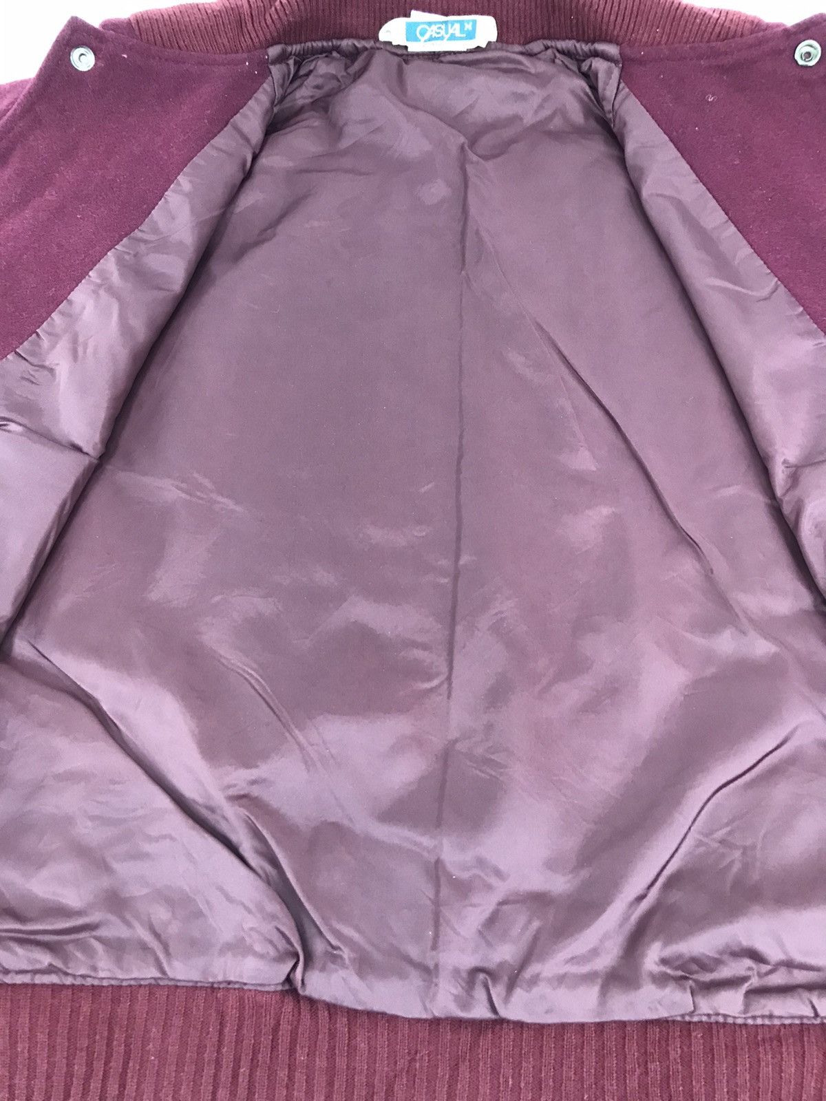 Japanese Brand Vintage Casual White Line Varsity Jacket Wool Quilted Inner Size US M / EU 48-50 / 2 - 3 Thumbnail