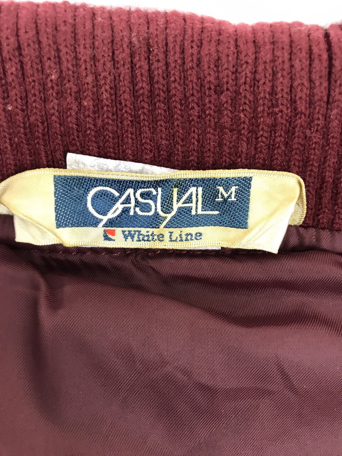 Japanese Brand Vintage Casual White Line Varsity Jacket Wool Quilted Inner Size US M / EU 48-50 / 2 - 4 Thumbnail