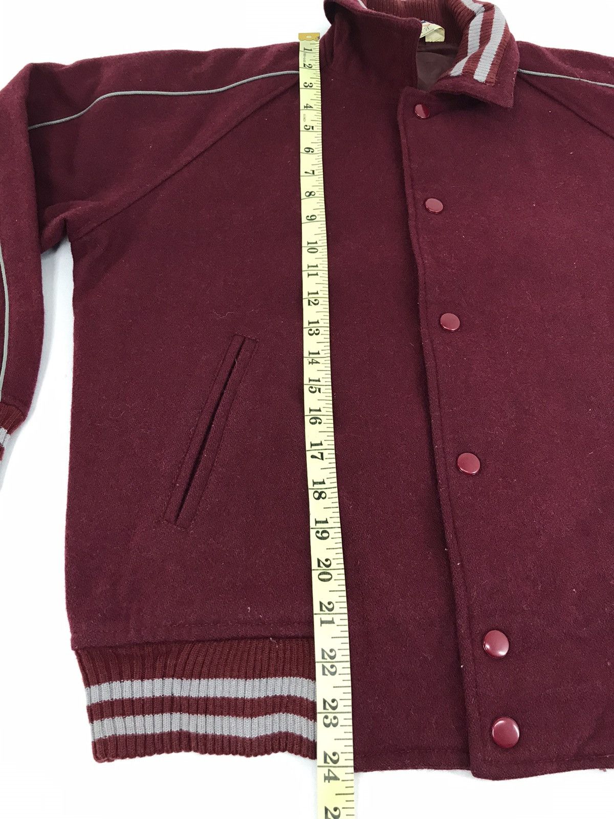 Japanese Brand Vintage Casual White Line Varsity Jacket Wool Quilted Inner Size US M / EU 48-50 / 2 - 9 Thumbnail