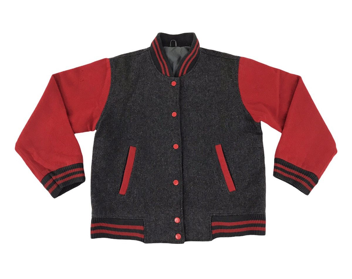 Vintage Vintage 90s Simple Varsity Jacket Wool With Quilted Inner Size US XS / EU 42 / 0 - 1 Thumbnail