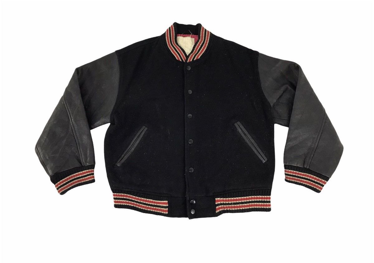 Japanese Brand 90s Scene New Days Of American Authentic Varsity Leather Size US M / EU 48-50 / 2 - 1 Thumbnail