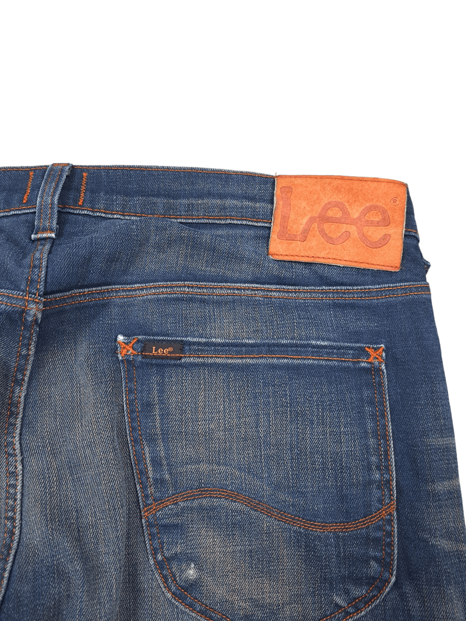 Lee × Vintage 💎 Vintage Lee 34/32 Washed Navy Straight Denim Jeans Size US 34 / EU 50 - 3 Thumbnail