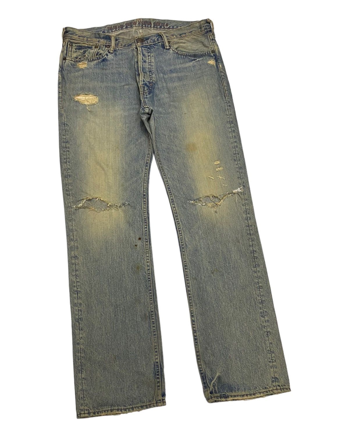 Hysteric Glamour BAGGY🔥RUSTY DISTRESSED DENIM JEANS RUEHL NO 925 JEANS Size US 37 - 6 Thumbnail