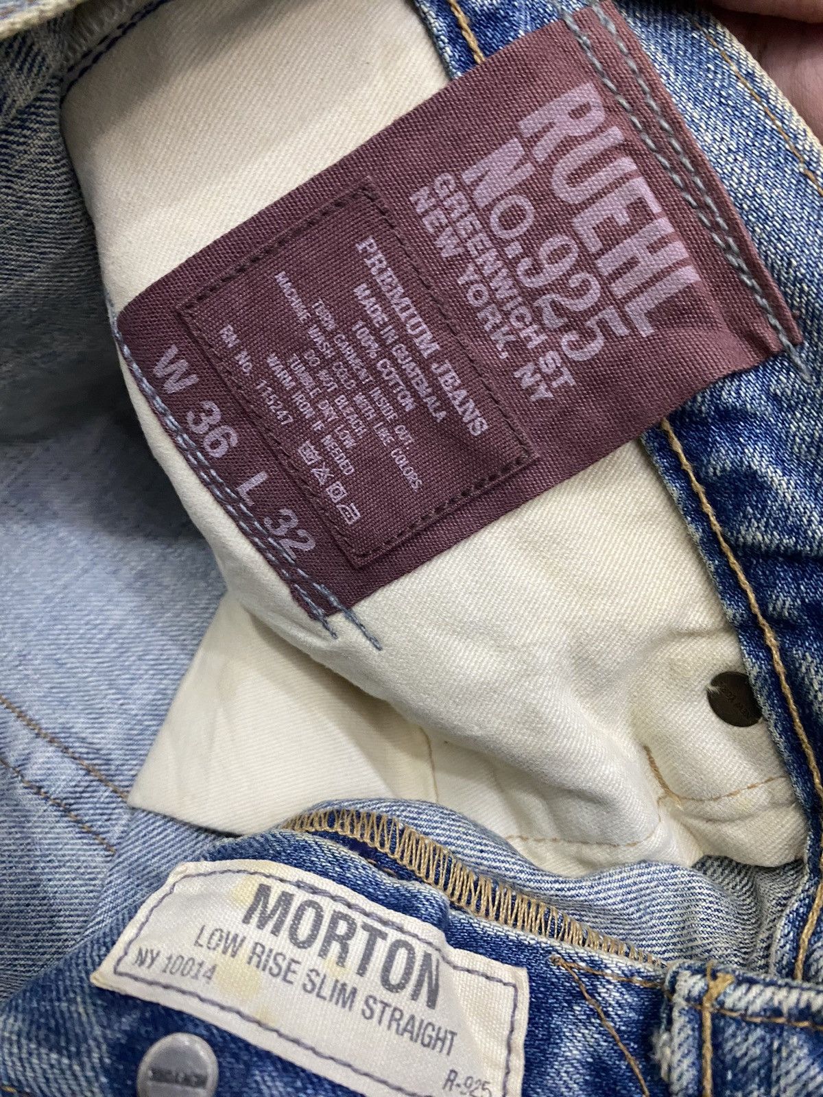 Hysteric Glamour BAGGY🔥RUSTY DISTRESSED DENIM JEANS RUEHL NO 925 JEANS Size US 37 - 11 Thumbnail