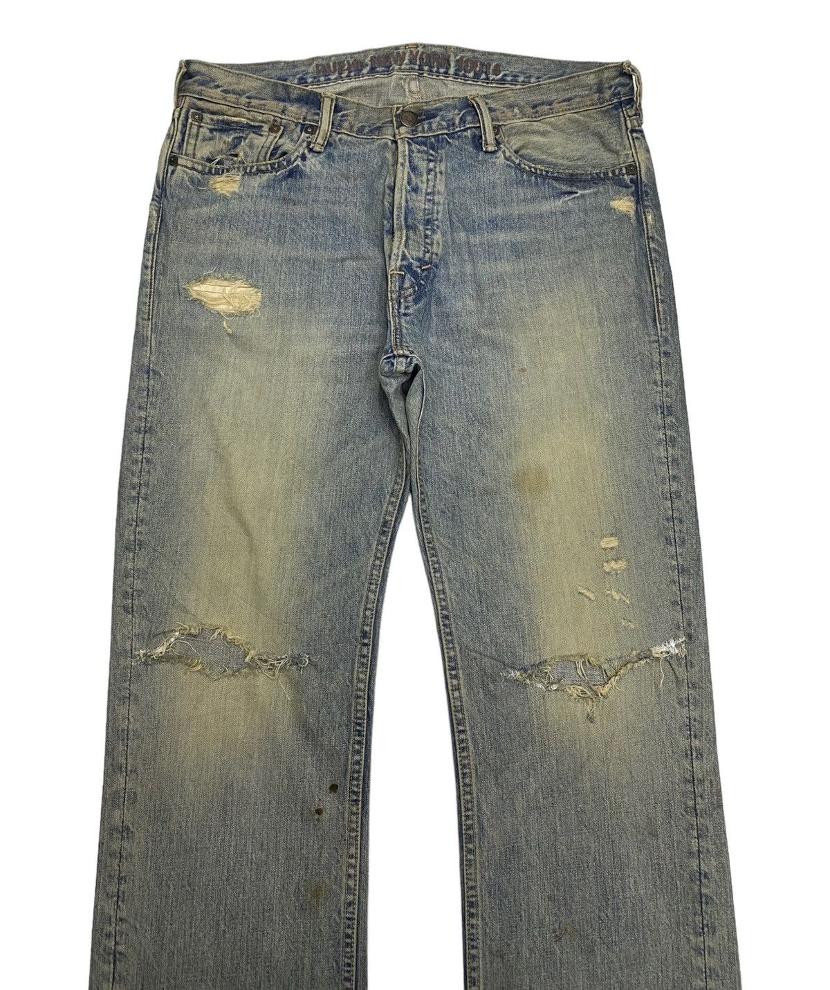 Hysteric Glamour BAGGY🔥RUSTY DISTRESSED DENIM JEANS RUEHL NO 925 JEANS Size US 37 - 3 Thumbnail