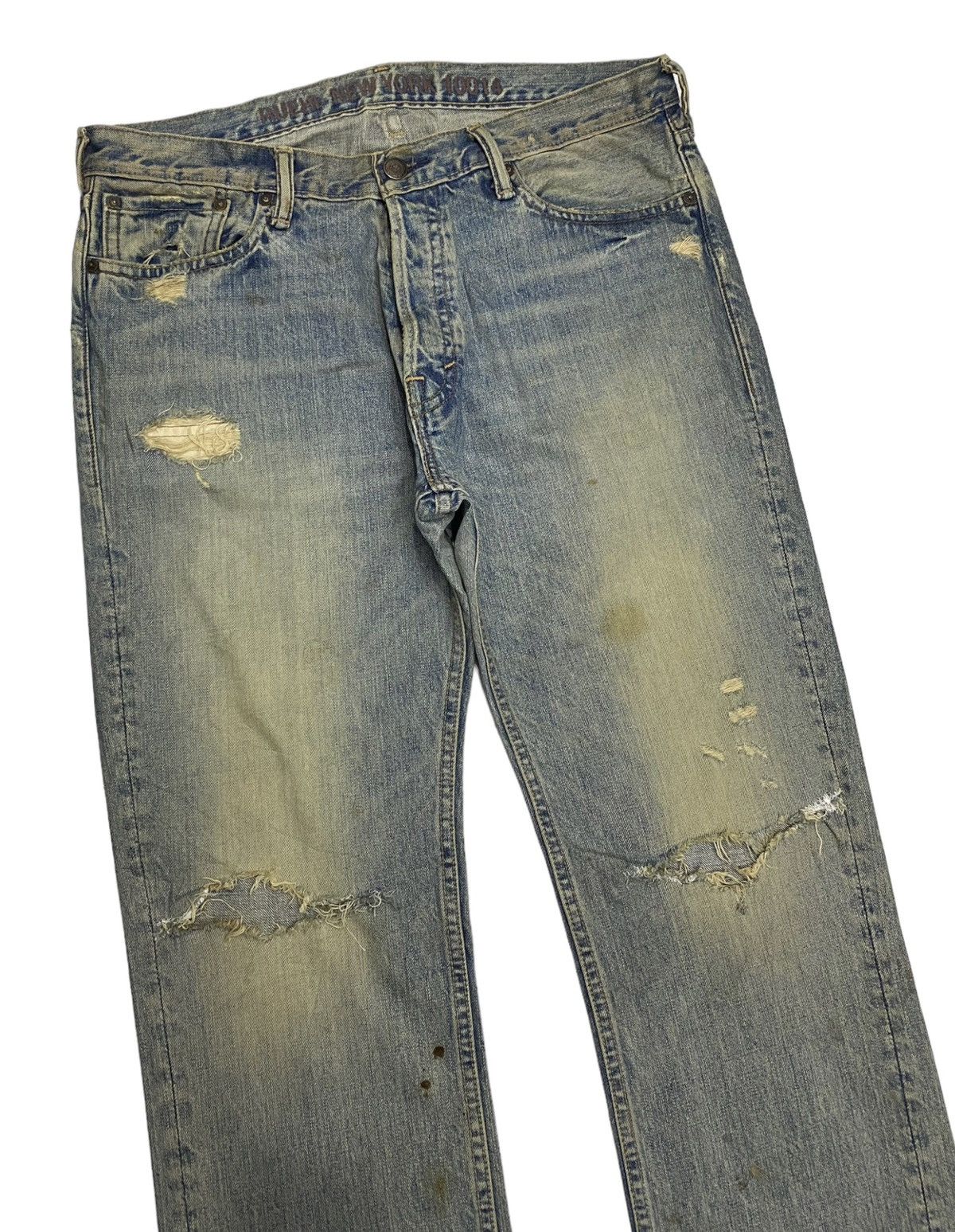 Hysteric Glamour BAGGY🔥RUSTY DISTRESSED DENIM JEANS RUEHL NO 925 JEANS Size US 37 - 5 Thumbnail