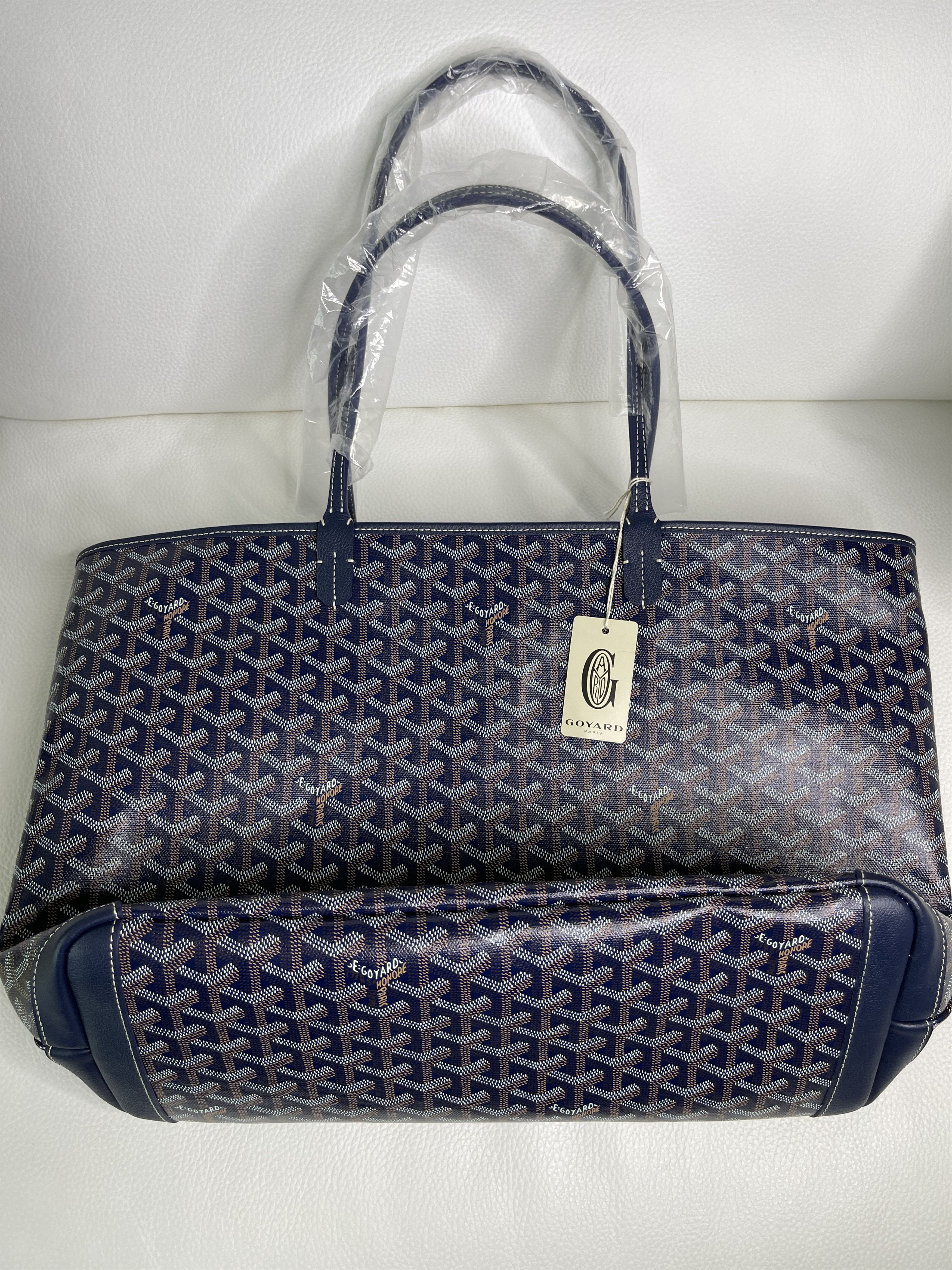 Goyard New Goyard Artois MM Navy Blue Zipped & Structured Tote Size ONE SIZE - 3 Thumbnail