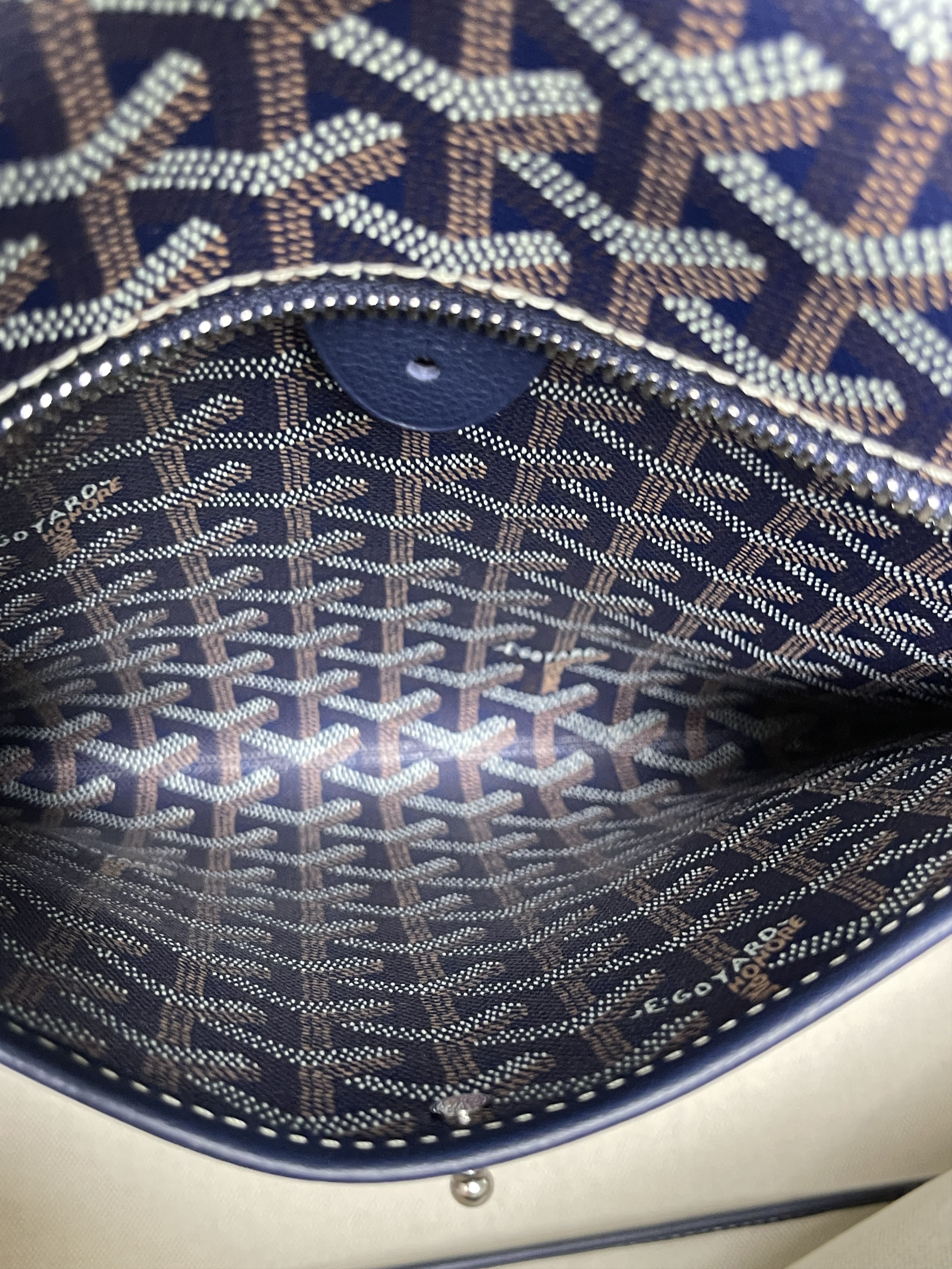 Goyard New Goyard Artois MM Navy Blue Zipped & Structured Tote Size ONE SIZE - 10 Thumbnail