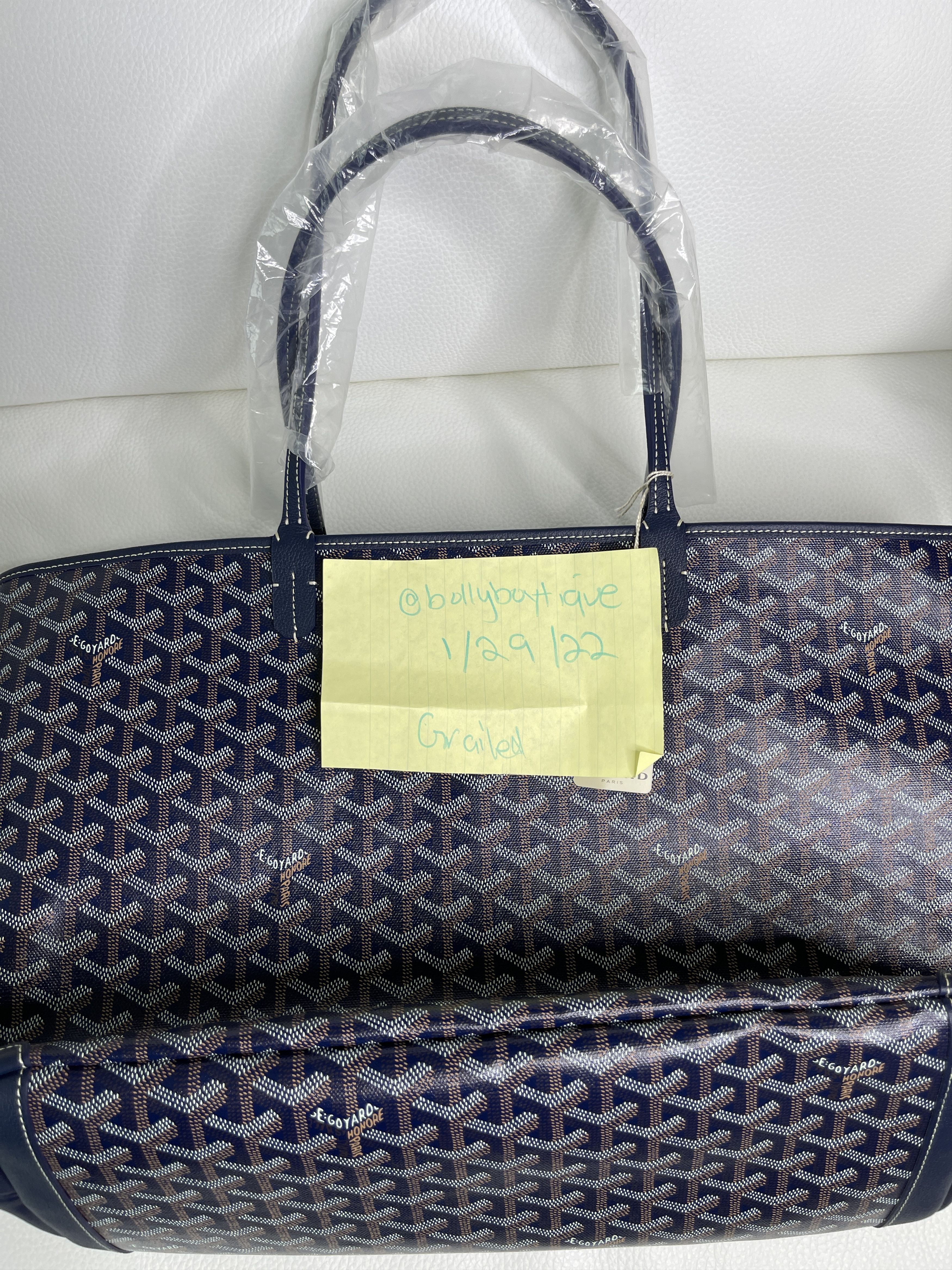 Goyard New Goyard Artois MM Navy Blue Zipped & Structured Tote Size ONE SIZE - 5 Thumbnail