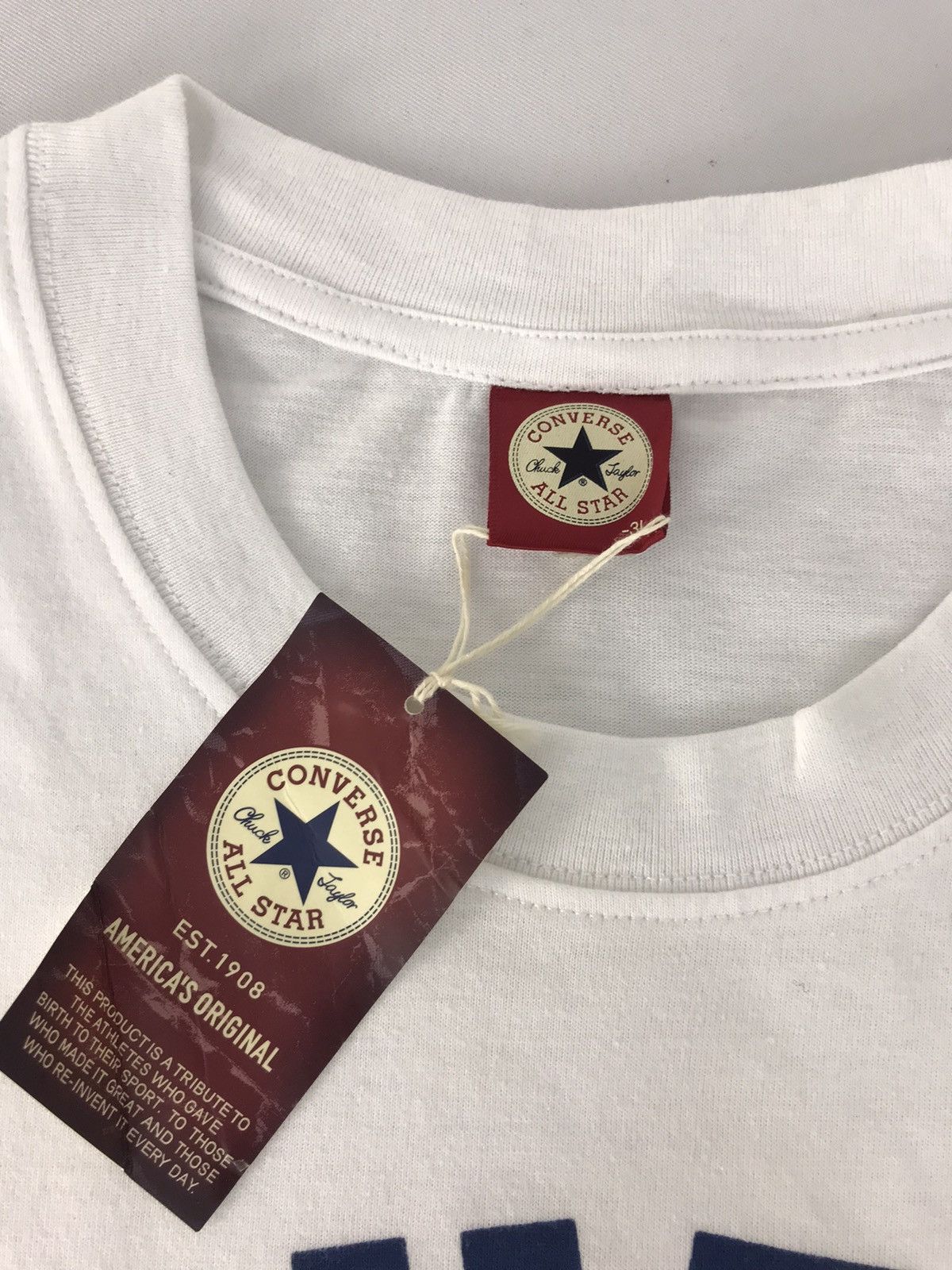 Converse × Vintage Vintage Converse All Star 1908 Striped Sleeve T-shirt Tee Size US XL / EU 56 / 4 - 3 Thumbnail