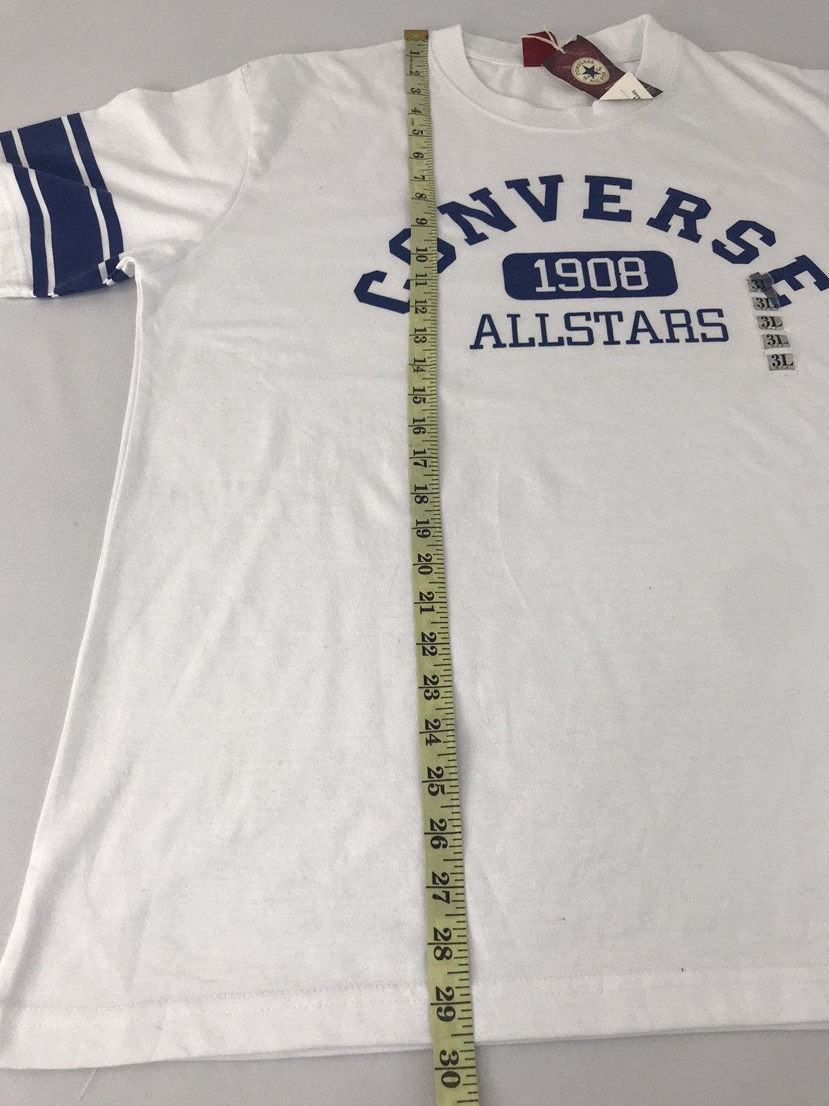 Converse × Vintage Vintage Converse All Star 1908 Striped Sleeve T-shirt Tee Size US XL / EU 56 / 4 - 8 Thumbnail