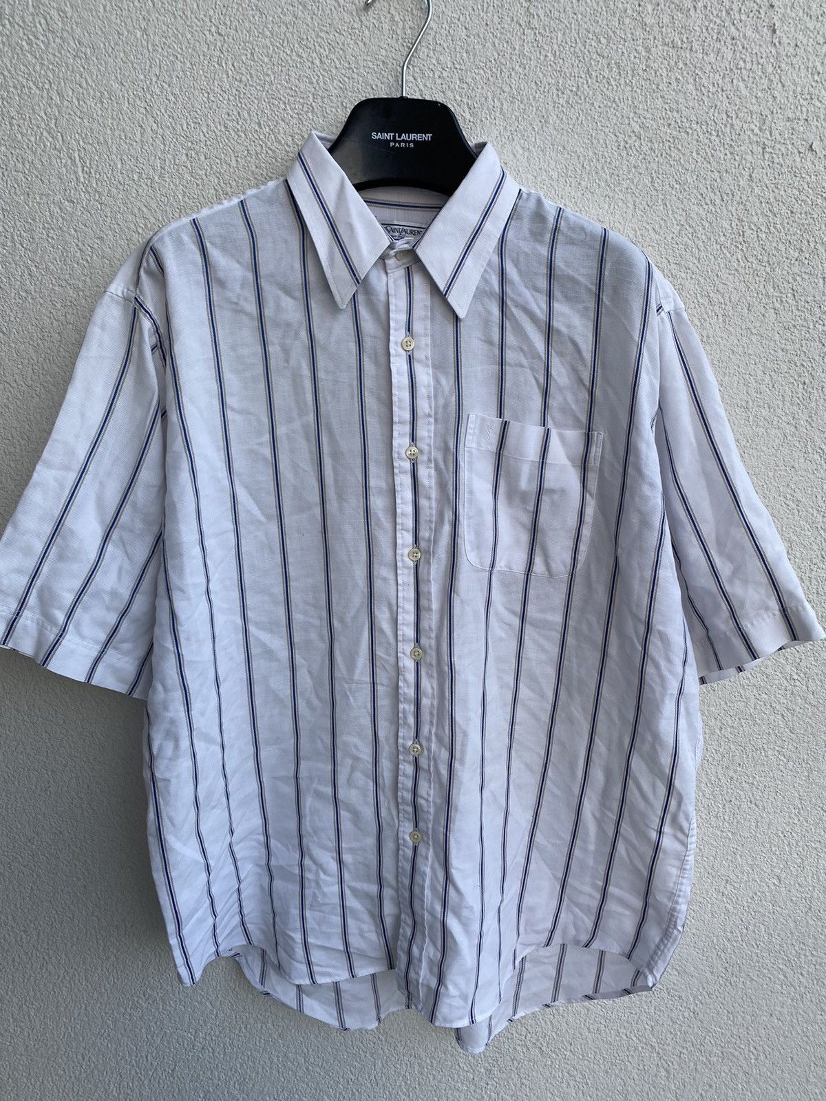 Yves Saint Laurent Super Soft YSL Shirt Summer 90s w/ Logo Size US L / EU 52-54 / 3 - 17 Thumbnail
