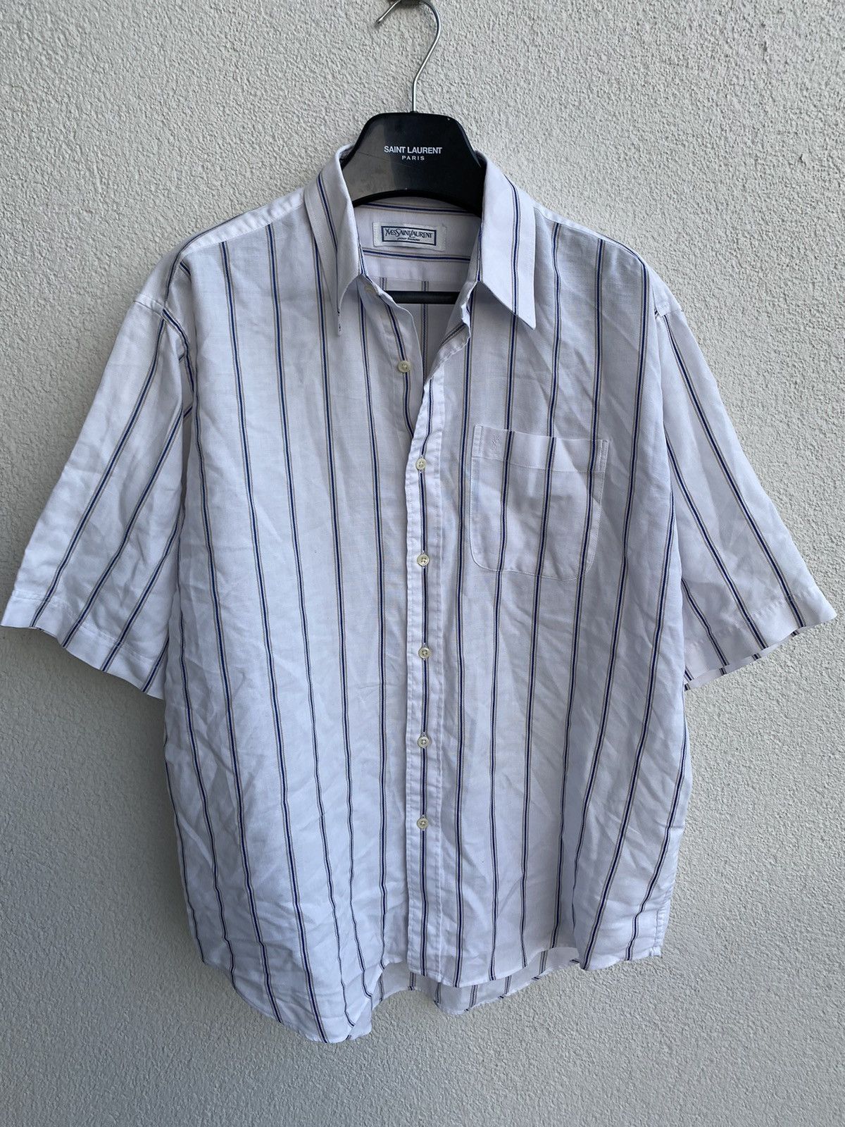 Yves Saint Laurent Super Soft YSL Shirt Summer 90s w/ Logo Size US L / EU 52-54 / 3 - 16 Thumbnail