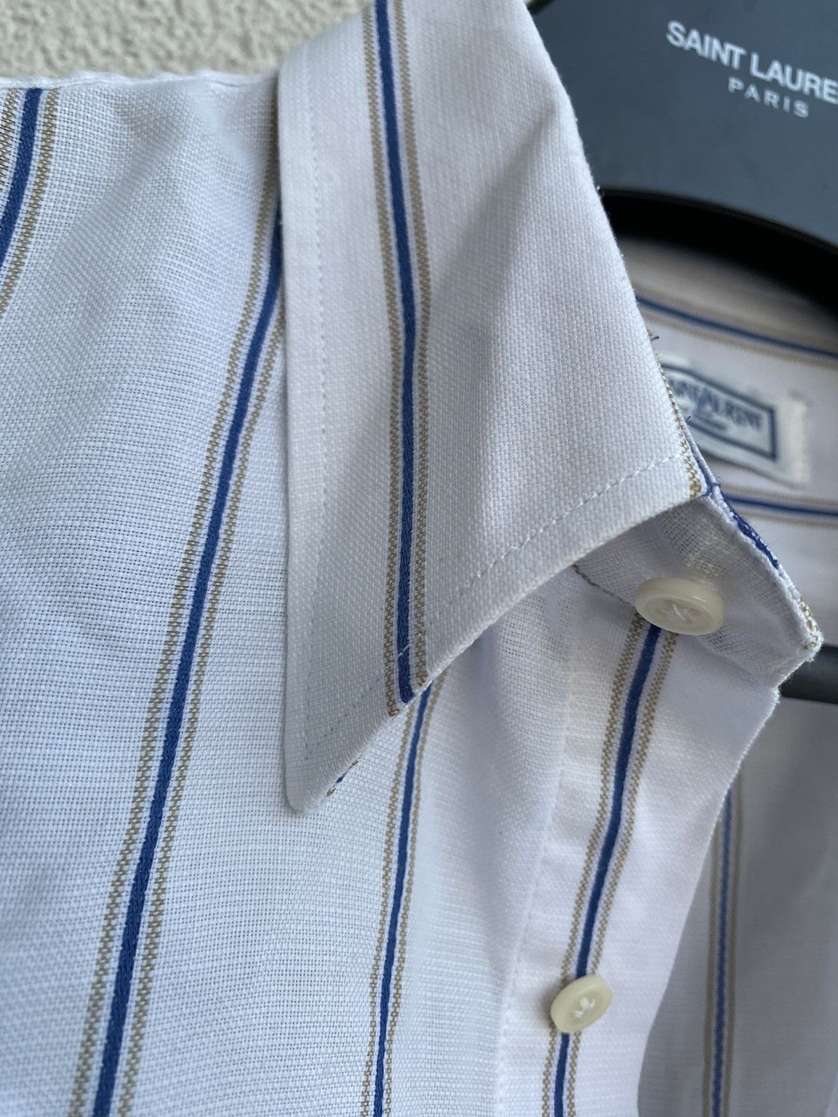 Yves Saint Laurent Super Soft YSL Shirt Summer 90s w/ Logo Size US L / EU 52-54 / 3 - 9 Thumbnail
