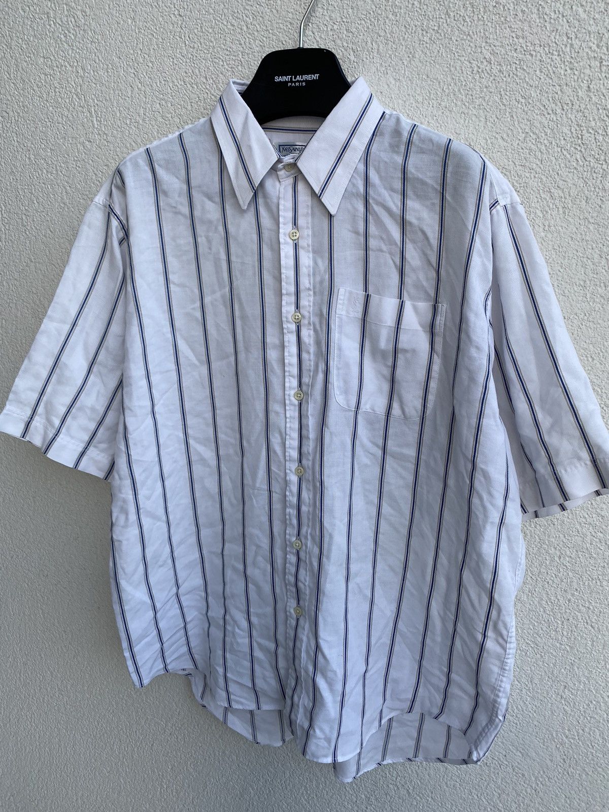 Yves Saint Laurent Super Soft YSL Shirt Summer 90s w/ Logo Size US L / EU 52-54 / 3 - 4 Thumbnail