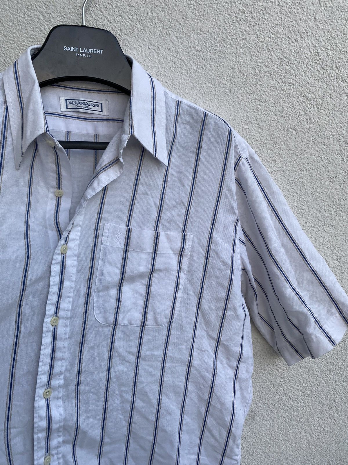 Yves Saint Laurent Super Soft YSL Shirt Summer 90s w/ Logo Size US L / EU 52-54 / 3 - 6 Thumbnail