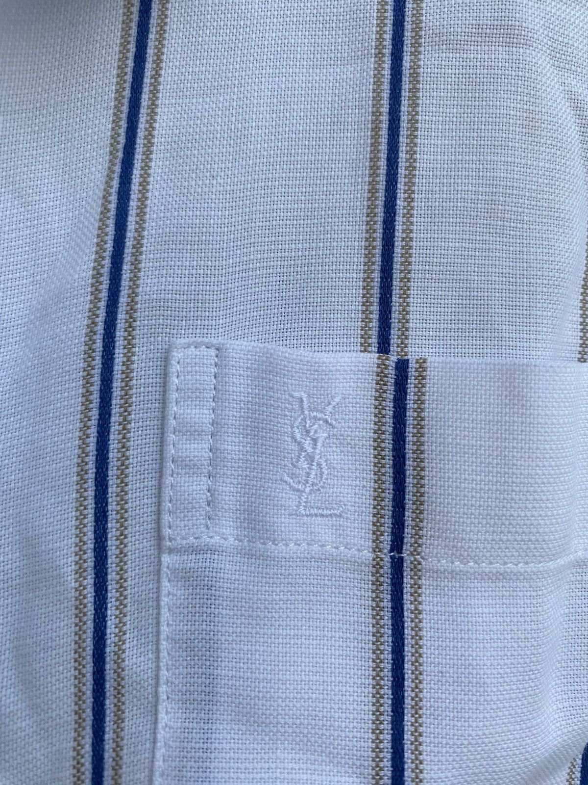Yves Saint Laurent Super Soft YSL Shirt Summer 90s w/ Logo Size US L / EU 52-54 / 3 - 2 Thumbnail