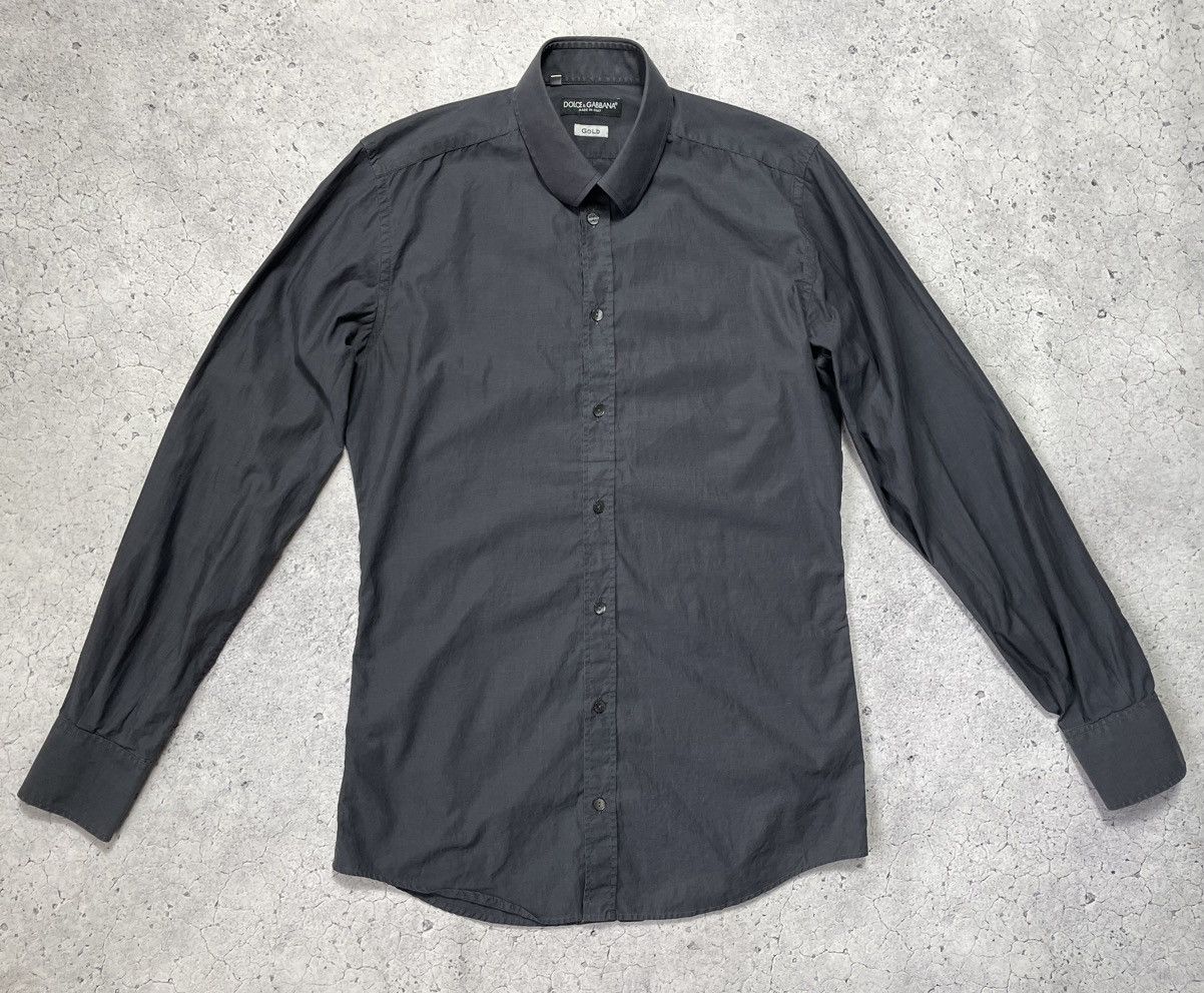 Dolce & Gabbana White GOLD Long Sleeve Dress Formal Shirt