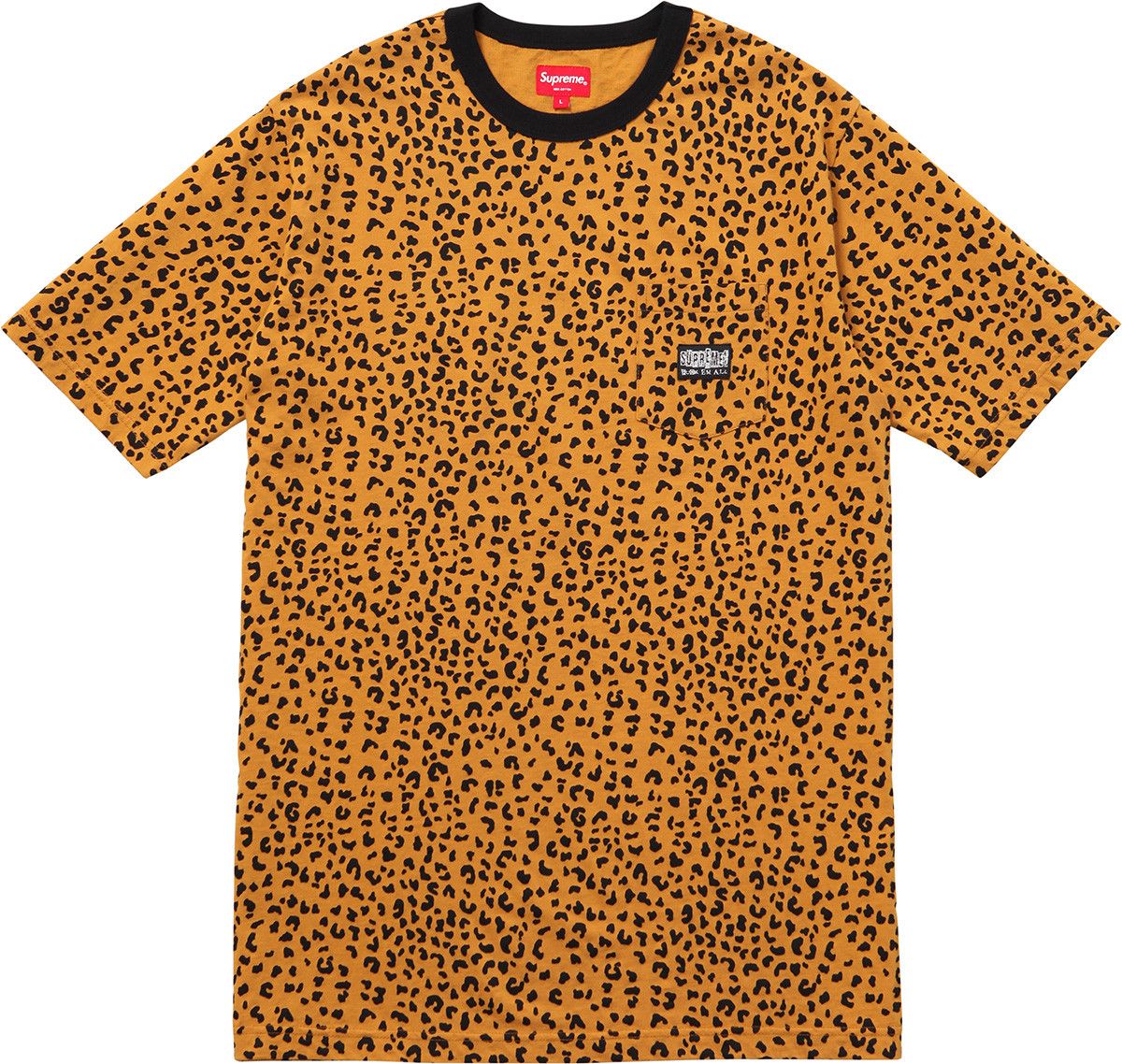 supreme Leopard pocket tee Large