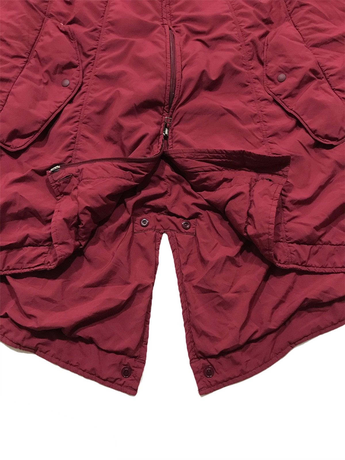 Issey Miyake Burgundy Padded Oversized Fishtail -Sample Size US L / EU 52-54 / 3 - 5 Thumbnail
