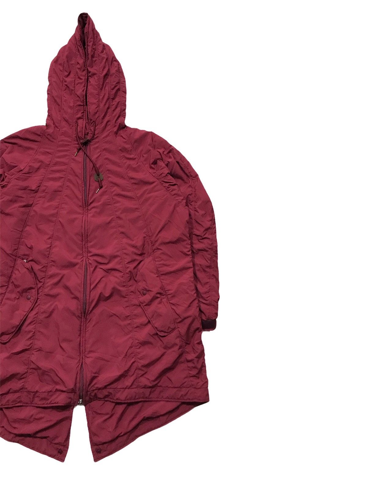 Issey Miyake Burgundy Padded Oversized Fishtail -Sample Size US L / EU 52-54 / 3 - 3 Thumbnail